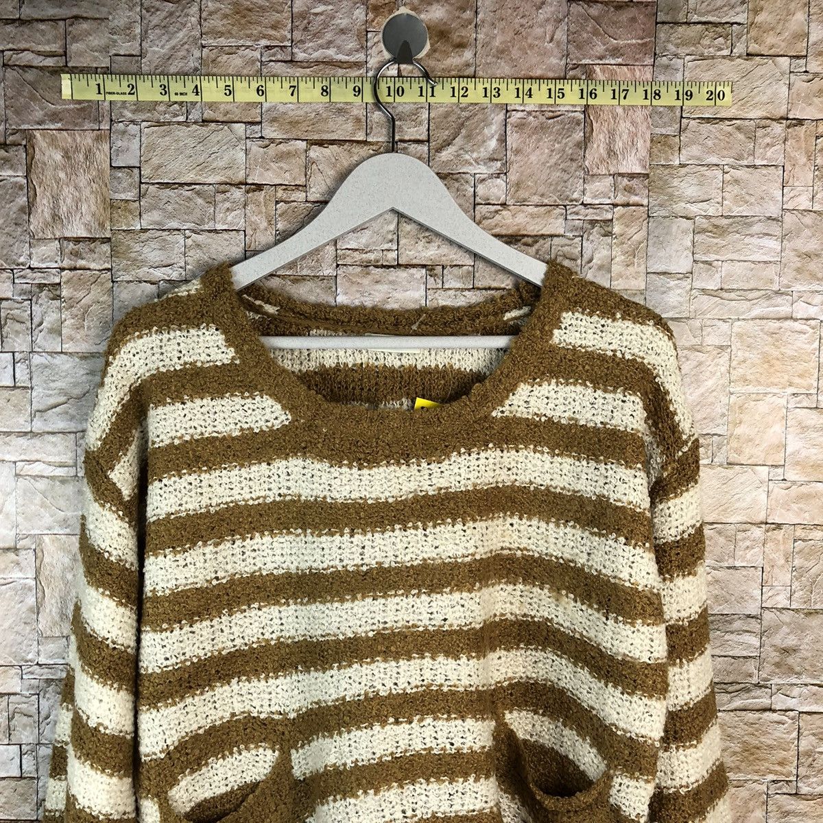 Japanese Brand × Solid and Striped Earth Music Econology Brown Stripe Knitwear #A1188 Size M / US 6-8 / IT 42-44 - 5 Thumbnail