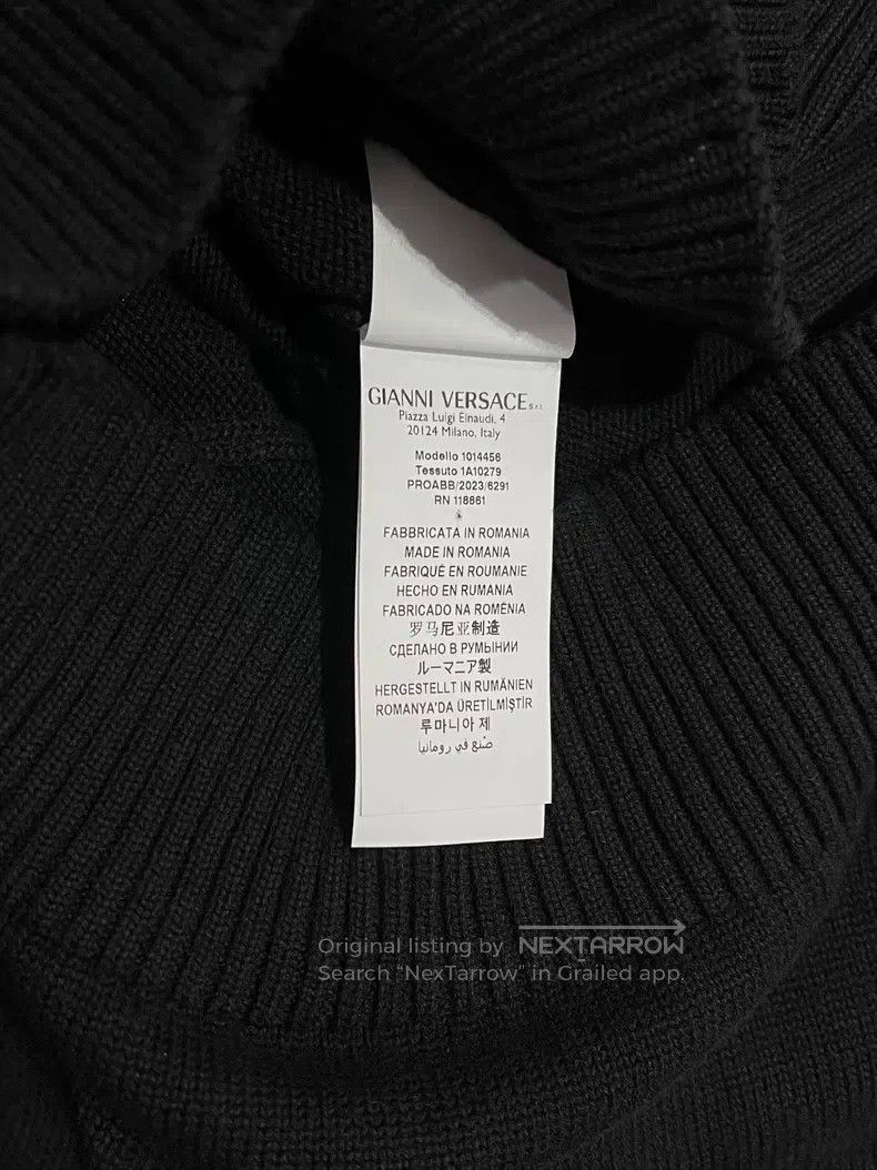 Versace Versace Letter-embroidered cotton sweater Size US L / EU 52-54 / 3 - 7 Thumbnail