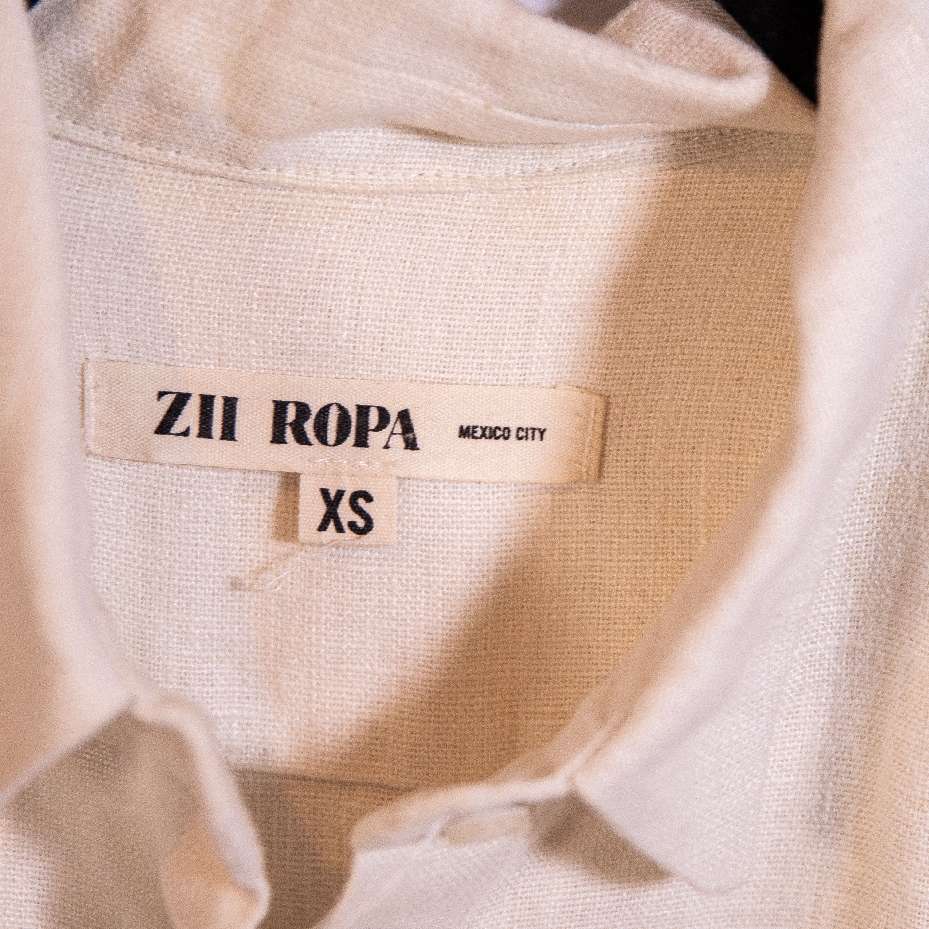 Other Zii Ropa Linen Collared Button Front Ruffle Size XS / US 0-2 / IT 36-38 - 2 Thumbnail