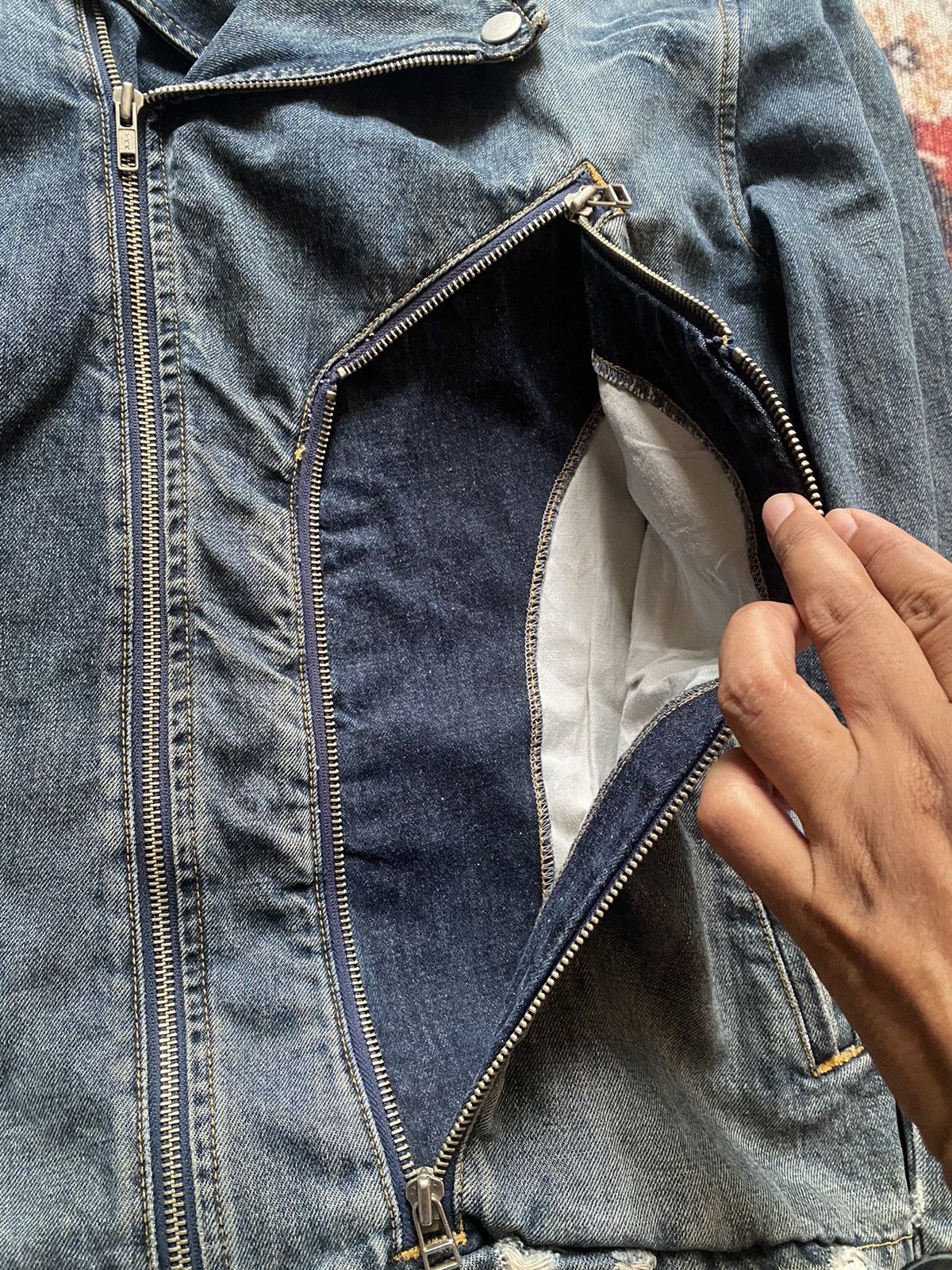 Beams Plus × Japanese Brand disstressed denim jacket Size US L / EU 52-54 / 3 - 7 Thumbnail