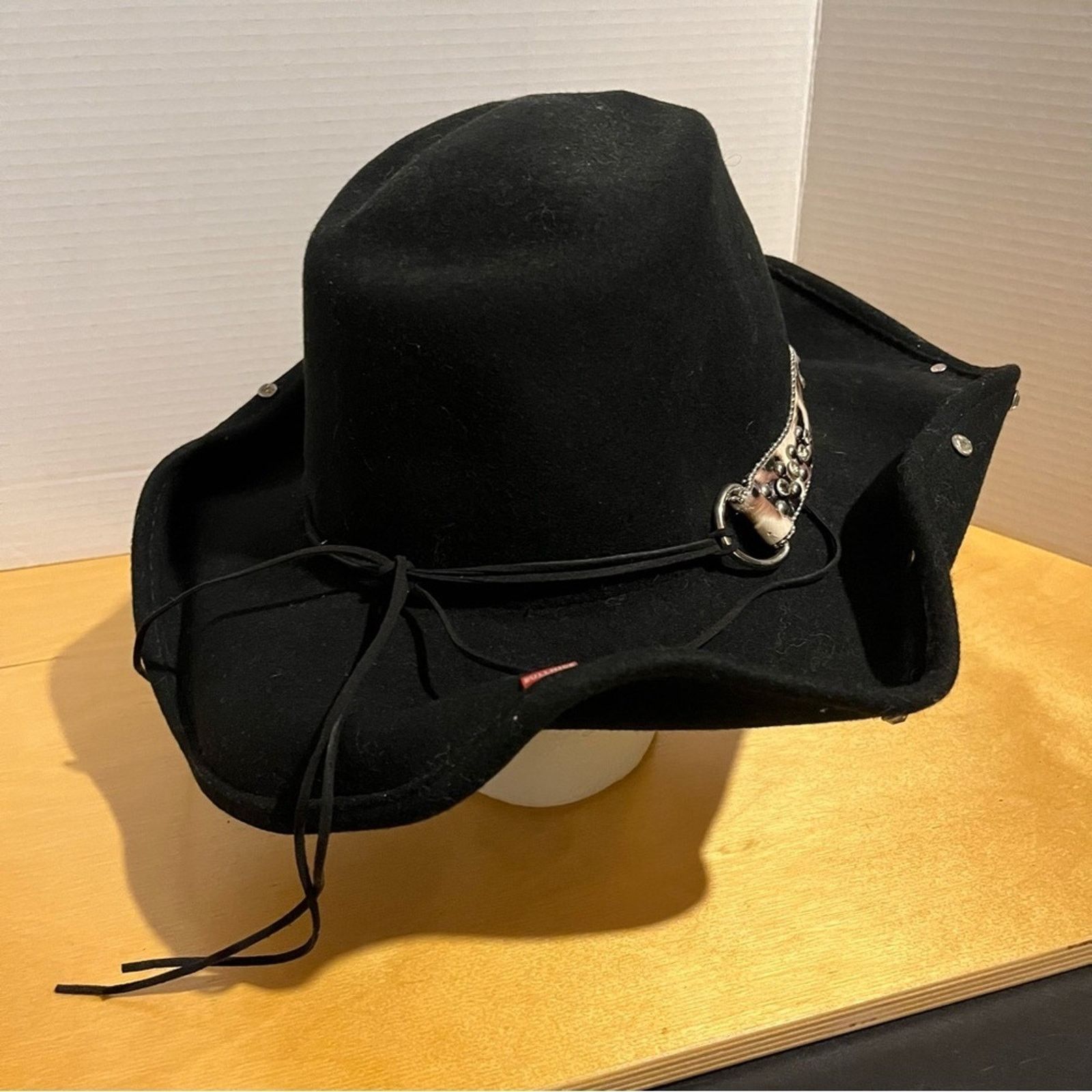 Other Bullhide Rodeo Cowgirl Hat Large Black Cheetah Print Band Size ONE SIZE - 6 Thumbnail