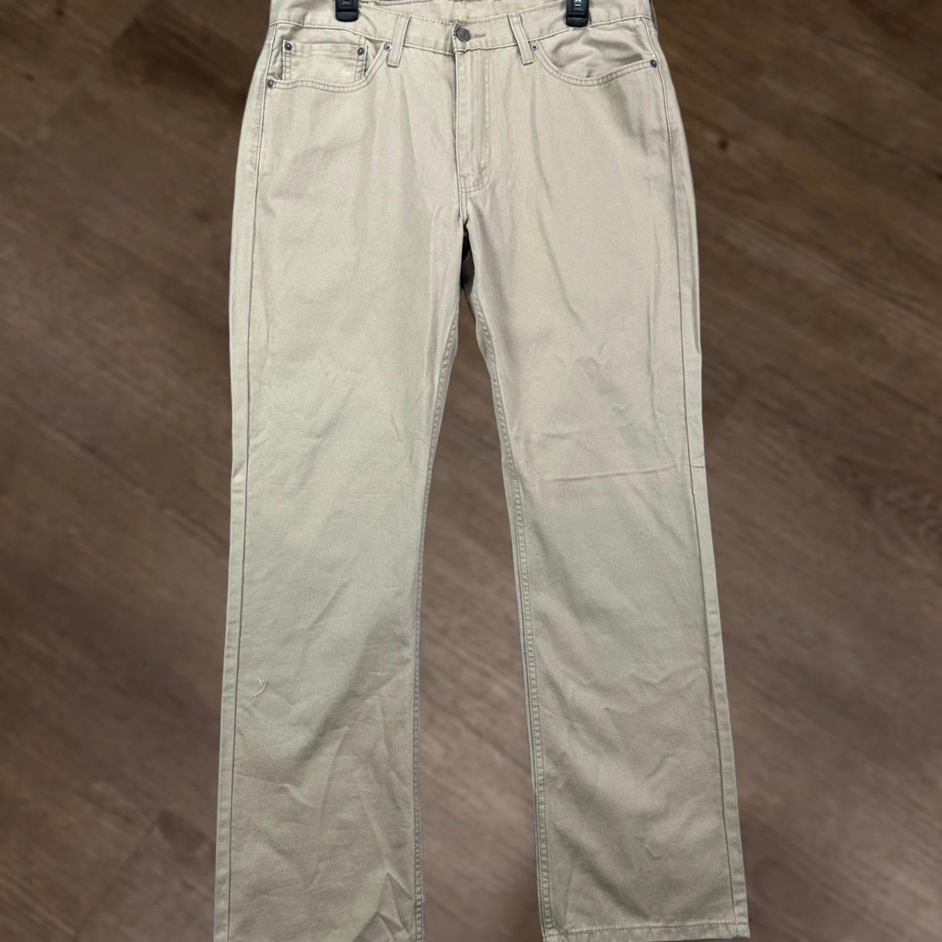 Levi's Levis 514 Jeans Straight Fit Mens 36X32 Beige 5 Pockets White Tab Casual Regular Size US 36 / EU 52 - 1 Thumbnail