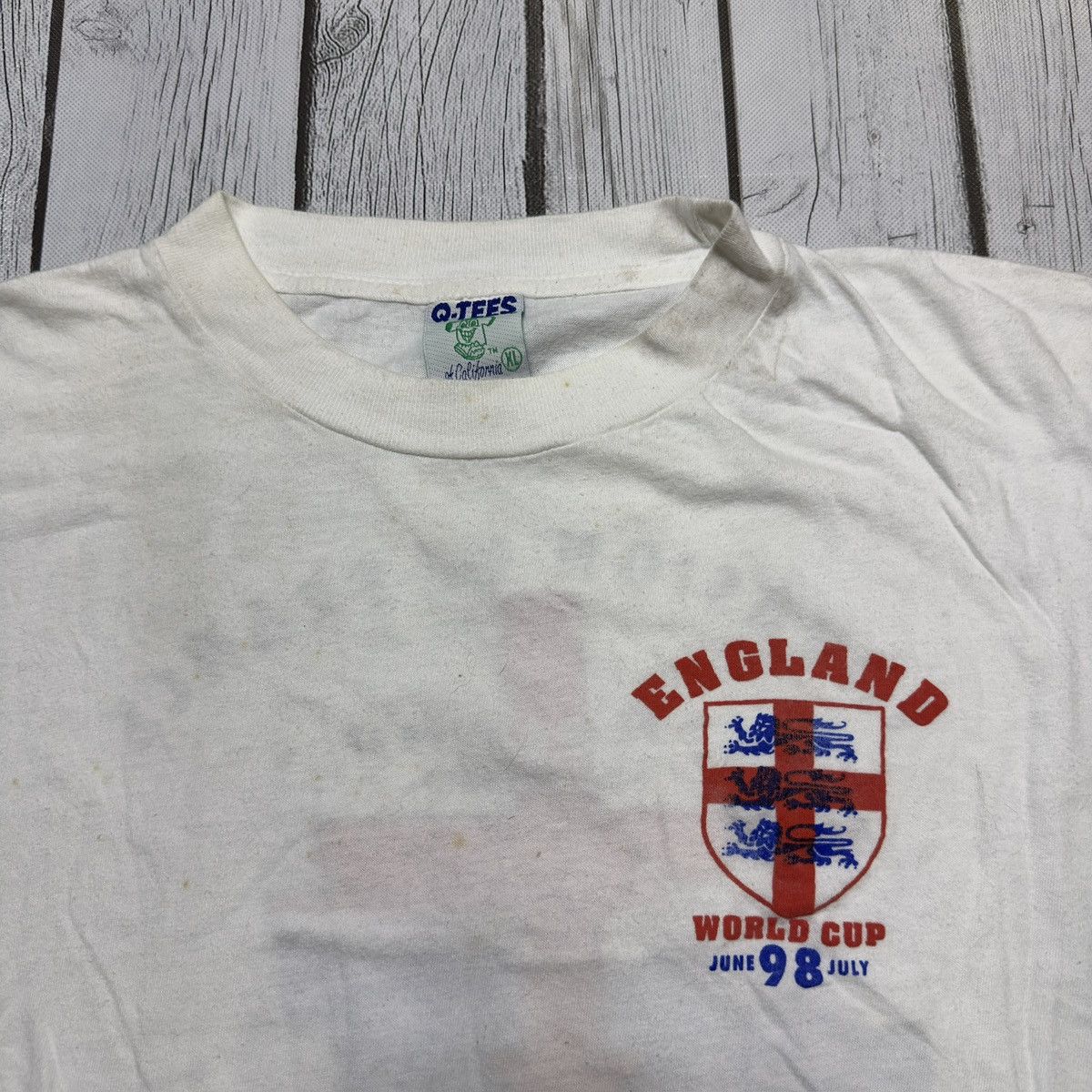 Vintage Vintage England 1998 World Cup tee Size US XL / EU 56 / 4 - 5 Thumbnail