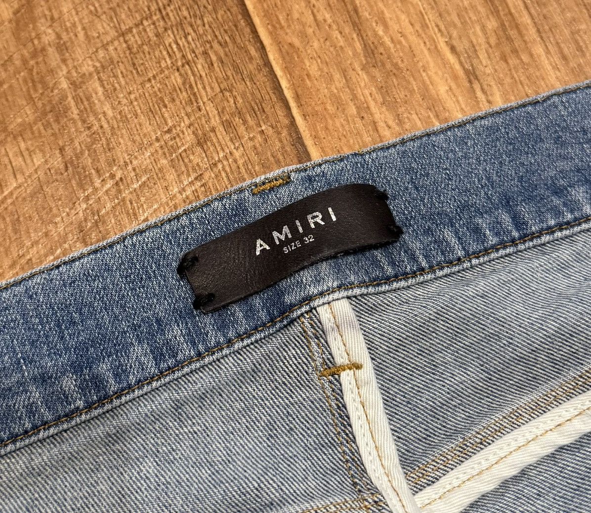 Amiri Amiri Ripped Light Blue Jeans Denim Pants Size US 32 / EU 48 - 8 Thumbnail