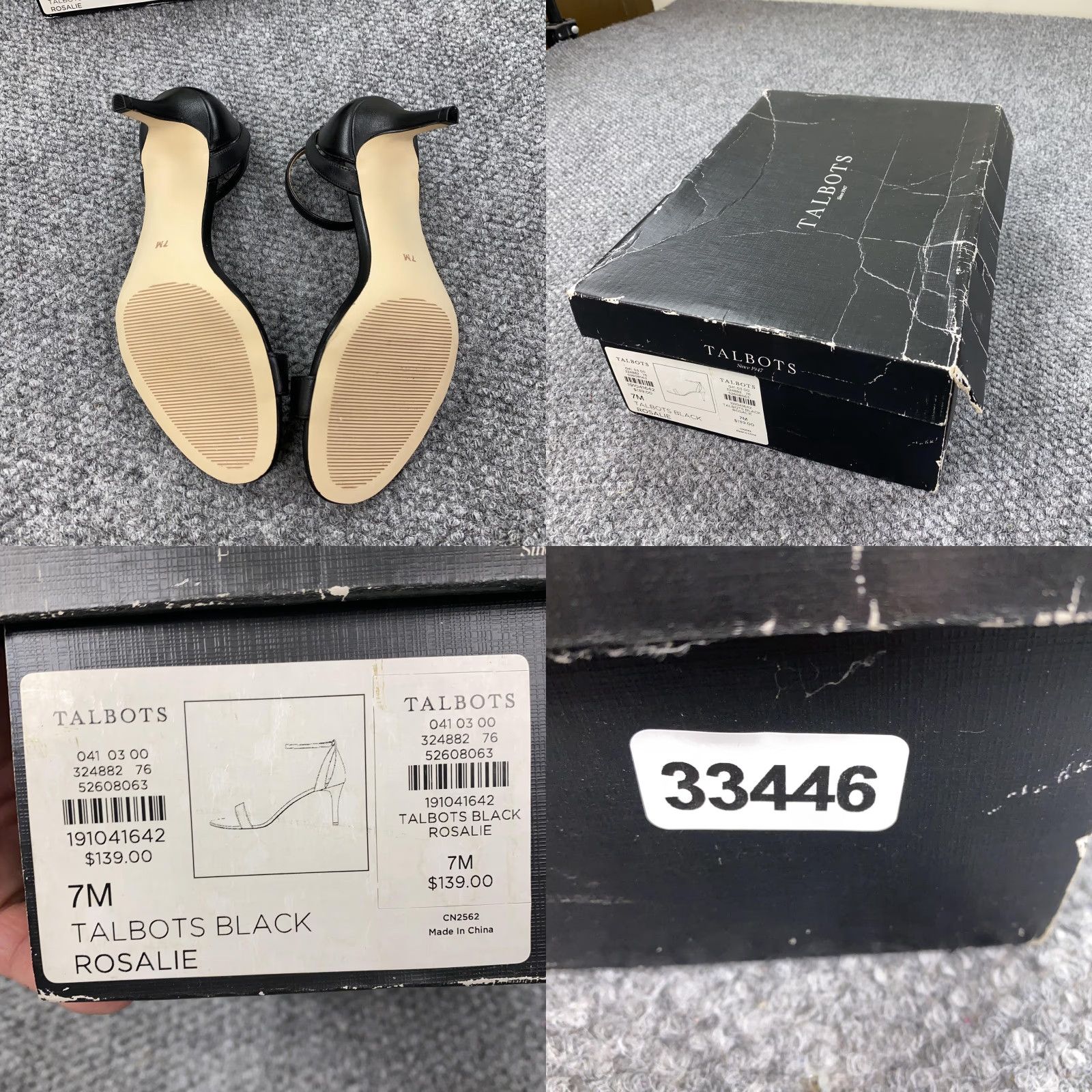 Talbots Talbots Shoes Womens Size 7 Black Strappy Ankle Strap Kitten Heels Open Toe Buckle Size M / US 6-8 / IT 42-44 - 8 Thumbnail