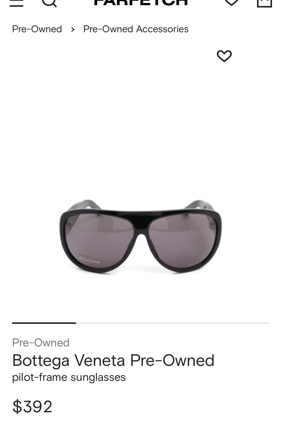 Bottega Veneta Bottega Veneta Sunglasses Leather & Silver (Prada, Gucci) Size ONE SIZE - 2 Thumbnail