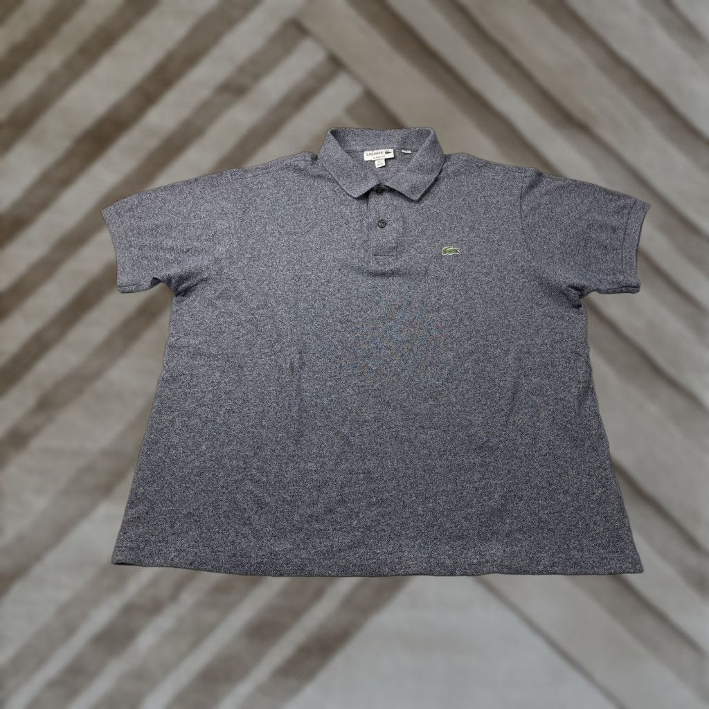 Lacoste Lacoste Polo Shirt Mens 2XL Heathered Blue Cotton Regular Short Sleeve Collared Logo Preppy Golf Polo Shirt Casual Women Size US XXL / EU 58 / 5 - 1 Thumbnail