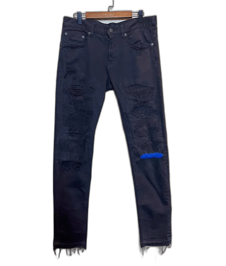 Undercover black skinny jeans with blue detailing Size US 28 / EU 44 - 1 Thumbnail