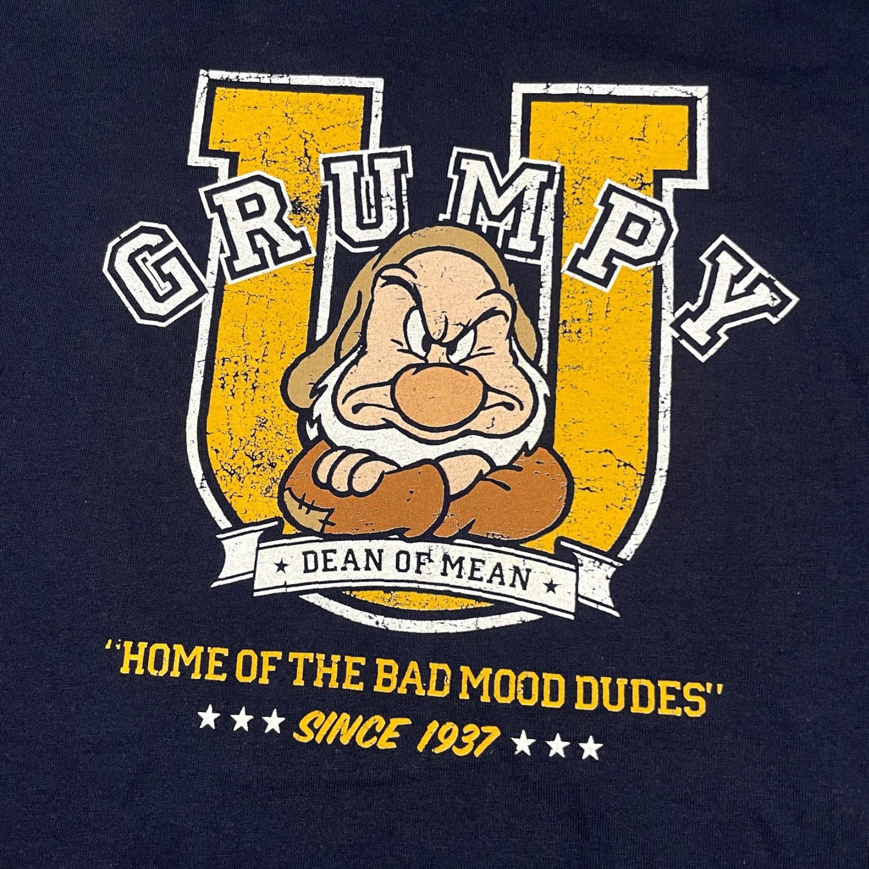 Disney VINTAGE Grumpy Disney Tshirt Mens XL Blue T-Shirt Disney Snow White Dwarfs Mickey Dwarfs Adults Crew Neck Short Sleeve Logo Cotton Blend Men's Shirt Size US XL / EU 56 / 4 - 3 Thumbnail