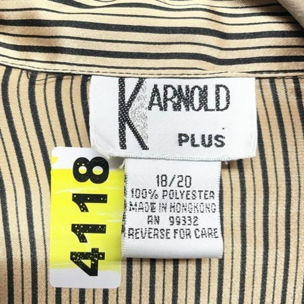 Other VTG K Arnold Liquid Stripes Button Shirt Blouse Women 18/20 Size ONE SIZE - 2 Thumbnail