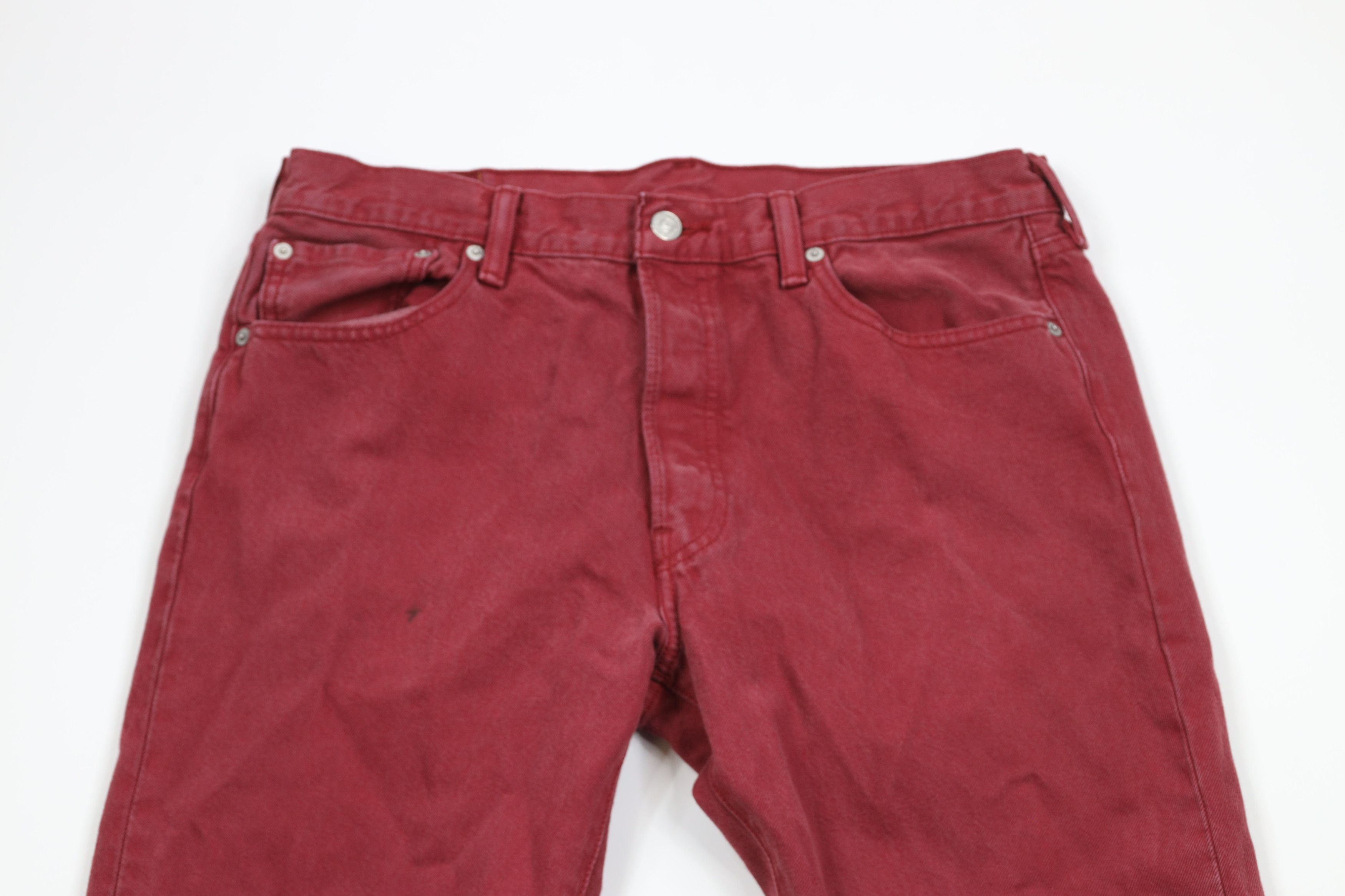 Levi's × Vintage Vintage Y2K Levis 501xx Button Fly Original Fit Jeans Red Size US 34 / EU 50 - 2 Thumbnail