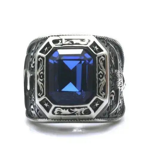 Other Stainless Cool West Cowboy Green Stone Newest Ring Size ONE SIZE - 2 Thumbnail