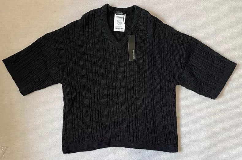 Jil Sander Jil Sander Special weave cropped sleeve with unique silhou Size L / US 10 / IT 46 - 1 Thumbnail