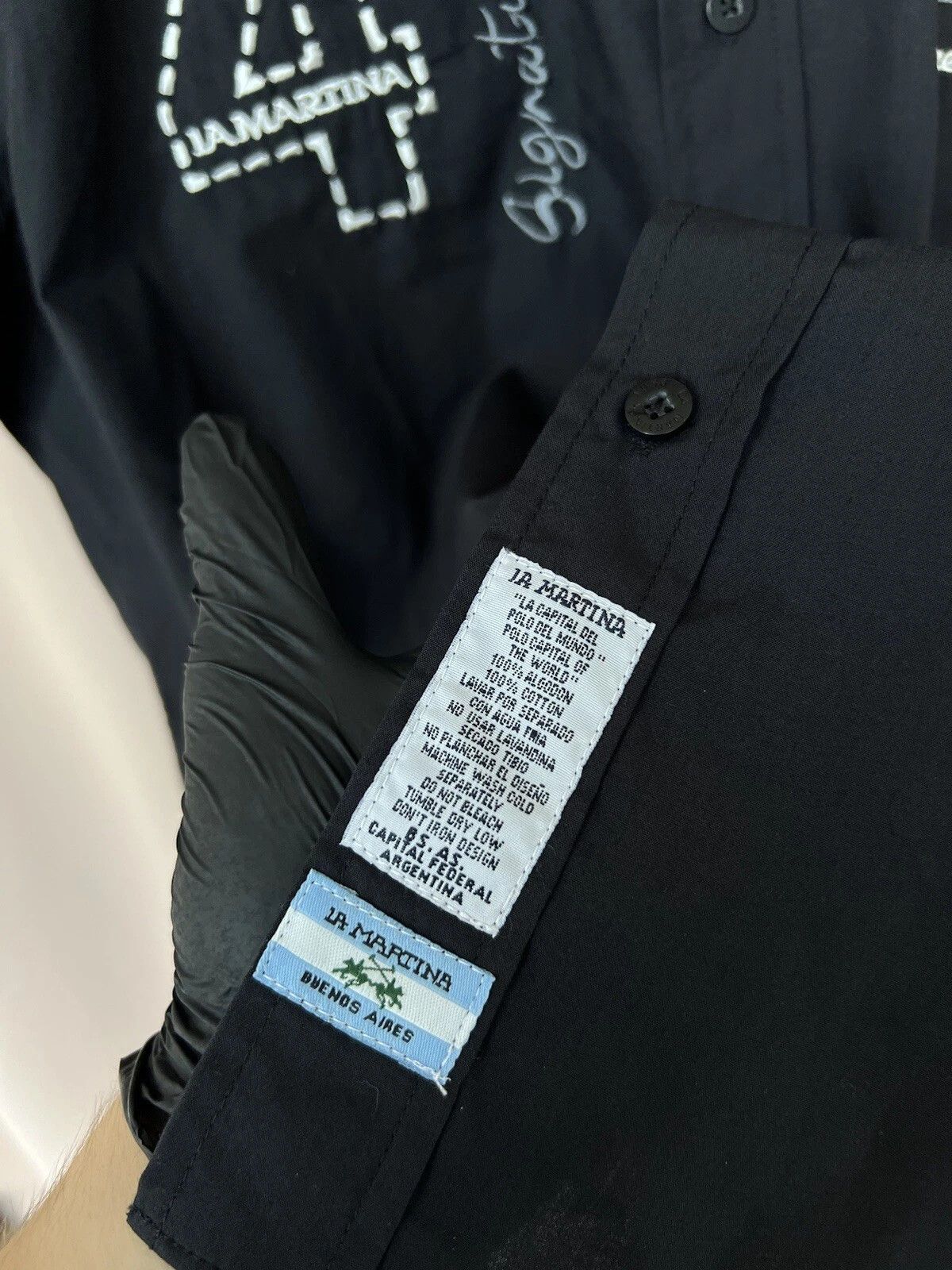 La Martina La Martina 4 Argentina Button Short Sleeve Black Size M Size US M / EU 48-50 / 2 - 11 Thumbnail
