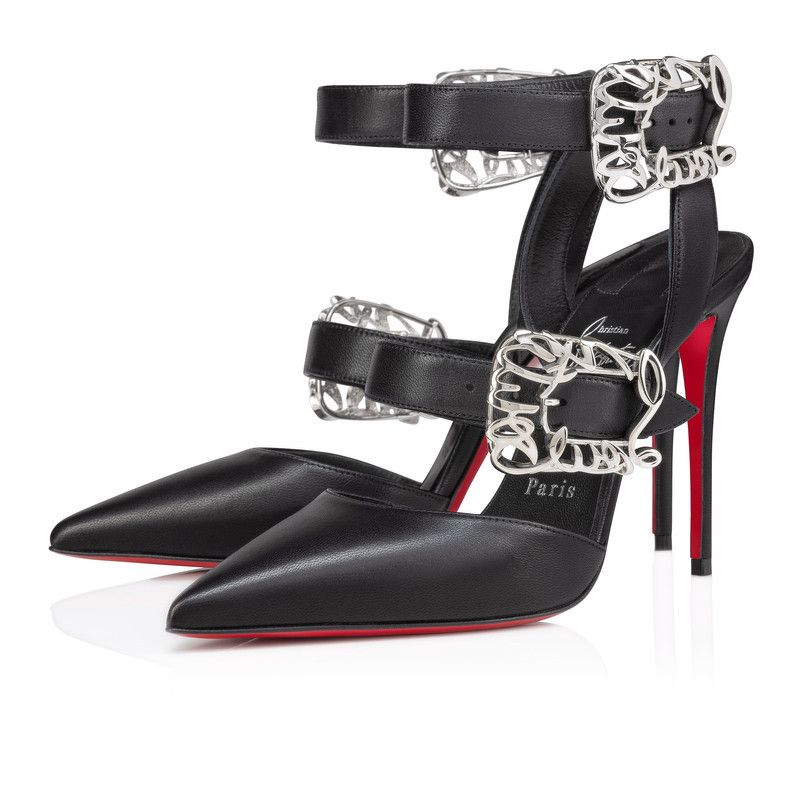 Christian Louboutin os11x0526 Giddylina Lambskin 100mm Pumps in Black Size US 11 / IT 41 - 2 Thumbnail
