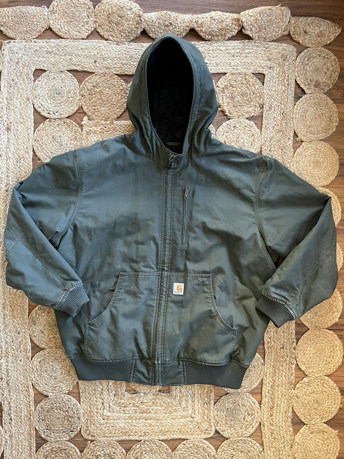 1620 Workwear × Carhartt × Vintage Green Carhartt Active Jacket work wear carpenter heavy duty Size US XL / EU 56 / 4 - 1 Thumbnail