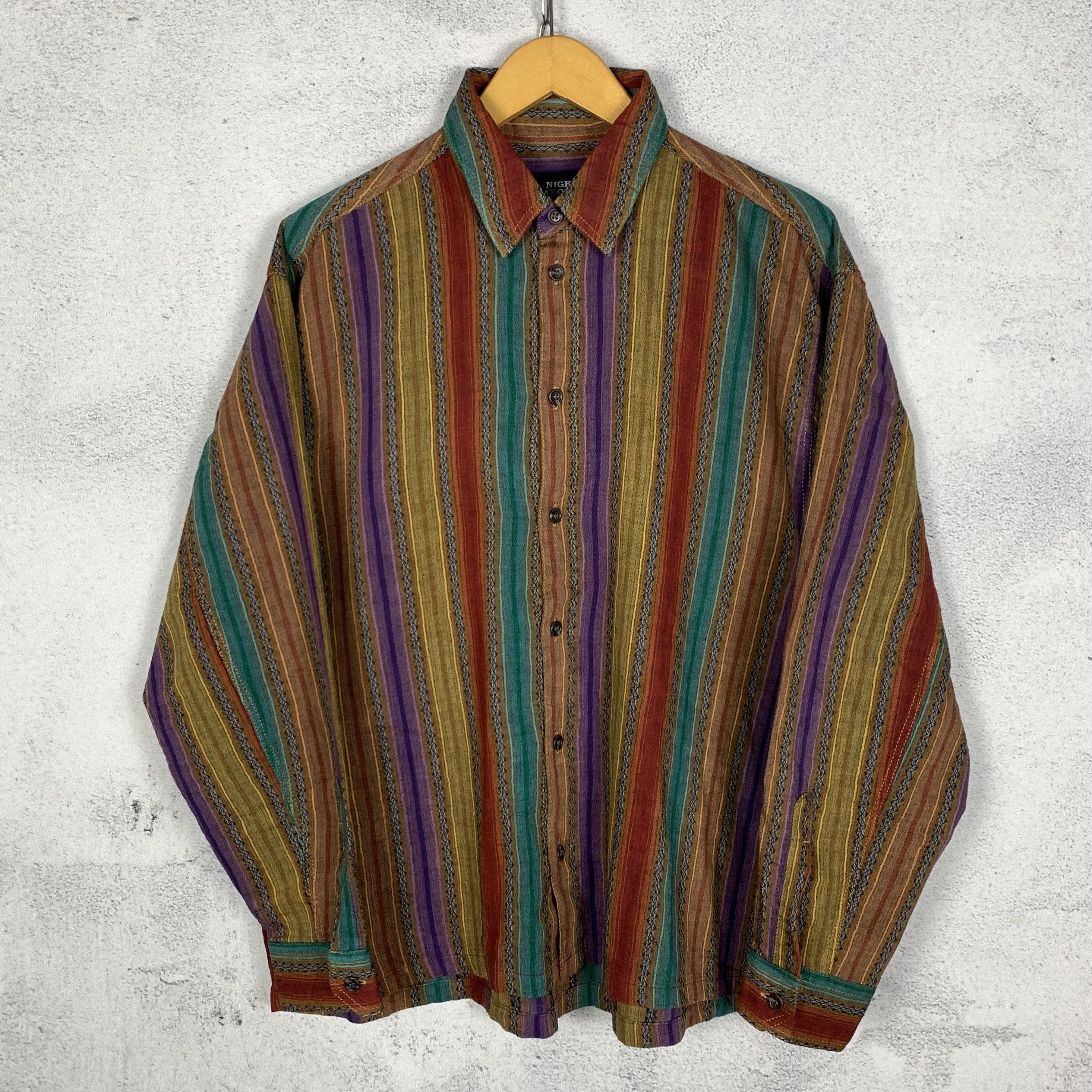 Nigel Cabourn Nigel Cabourn Stripe Multicolor Shirt Size US M / EU 48-50 / 2 - 1 Thumbnail