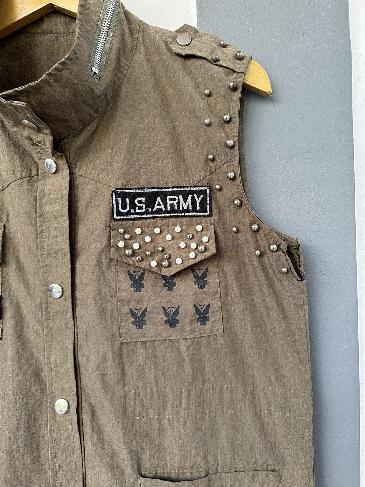 Hysteric Glamour SEDITIONARIES STYLED CRAZY PUNK STUDDED ARMY UNDERSTAR SHIRT Size US L / EU 52-54 / 3 - 4 Thumbnail