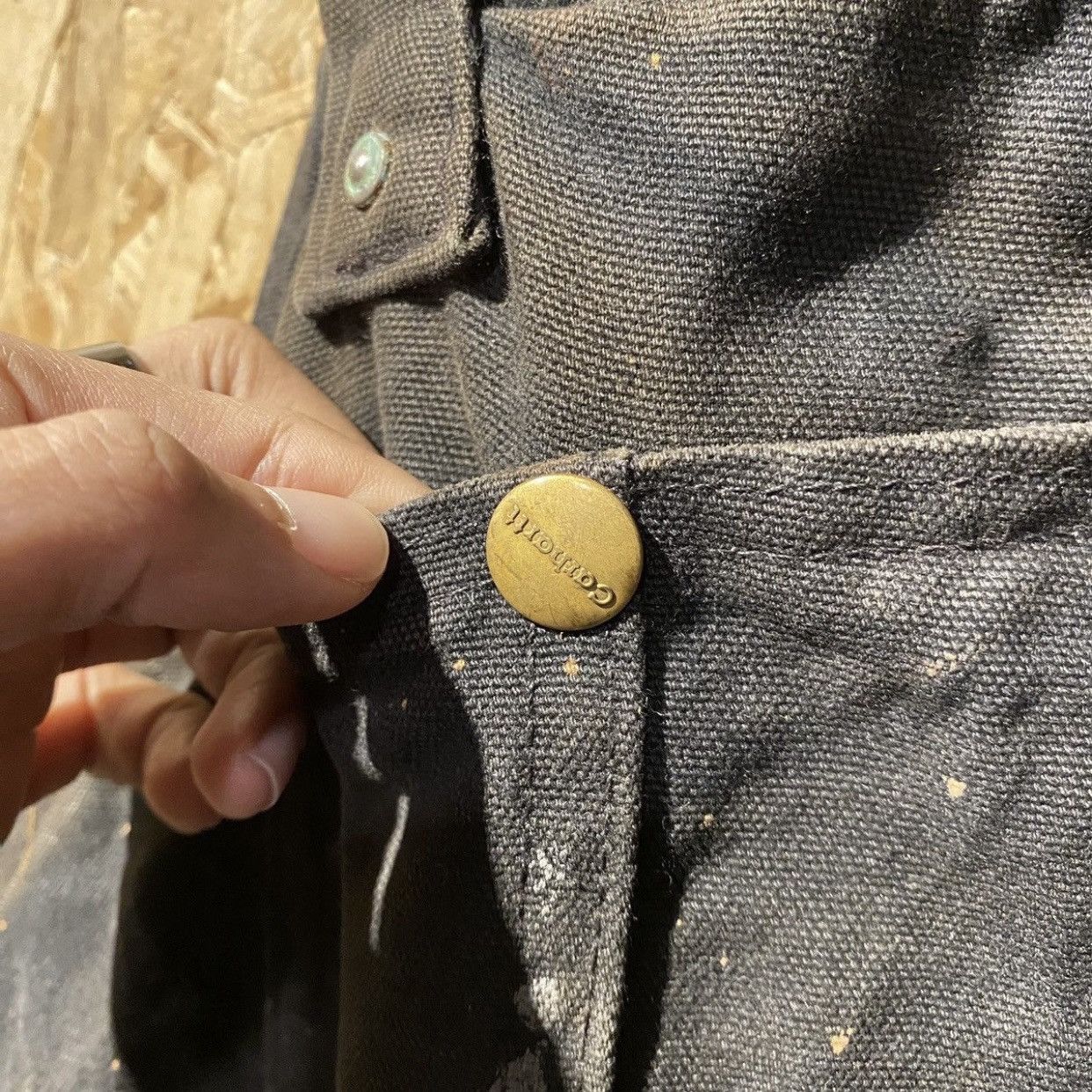 Carhartt × Carhartt Wip × Vintage Carhartt Men's Black Bib Patched /marked Carpenter Dungarees Size US 42 / EU 58 - 11 Thumbnail