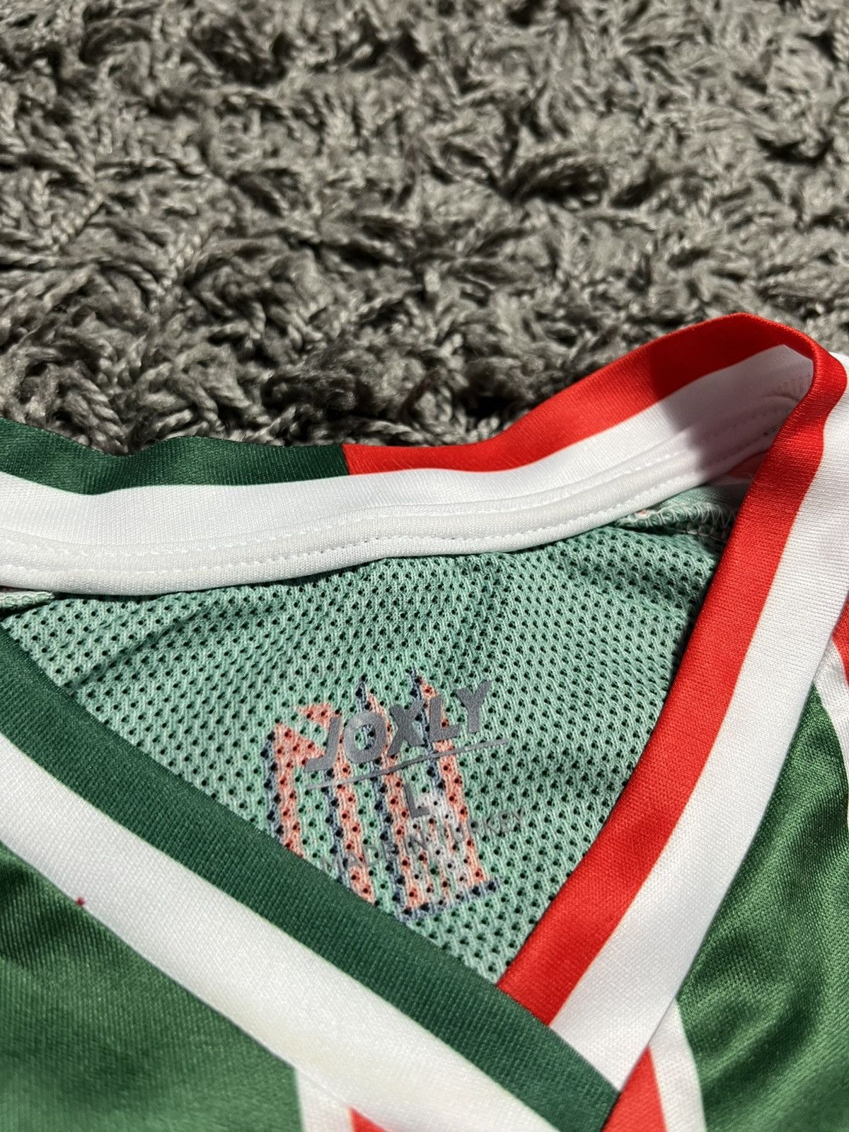 Other JOXLY KARSIYAKA SK 2022/23 HOME JERSEY GREEN RED STRIPE Size US L / EU 52-54 / 3 - 5 Thumbnail