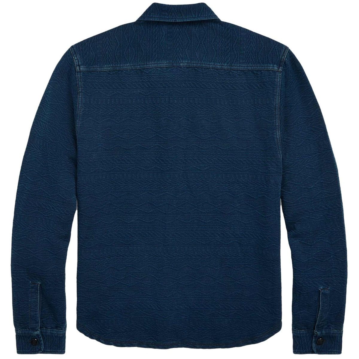 RRL Ralph Lauren RRL GUERNSEY-PATTERNED JACQUARD WORKSHIRT INDIGO Size US M / EU 48-50 / 2 - 2 Thumbnail