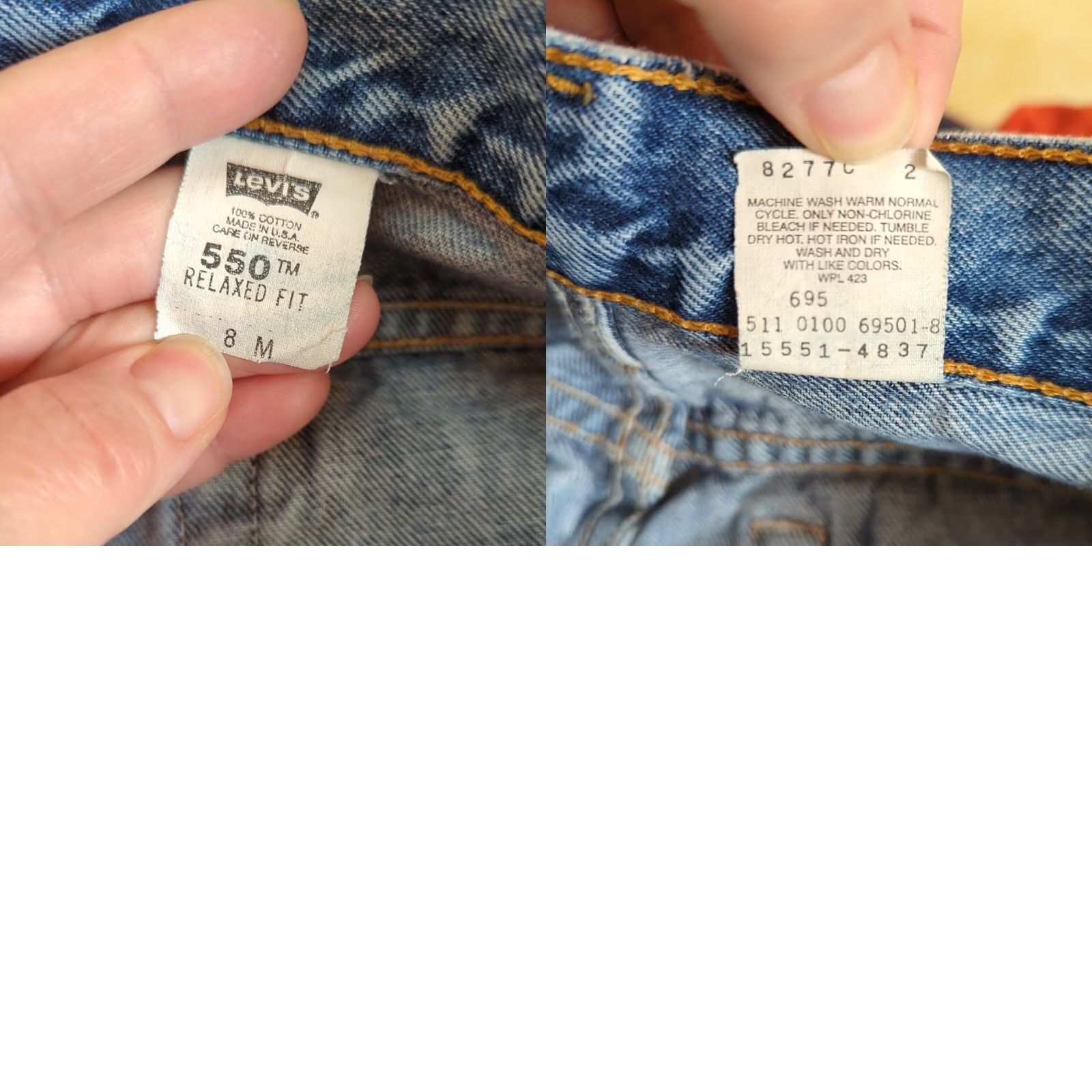 Levi's VINTAGE Levi's 550 Jeans Womens Regular 8 High Rise Mom Jeans 100% Cotton Blue Distressed 30 Inseam Size 30" / US 8 / IT 44 - 8 Thumbnail