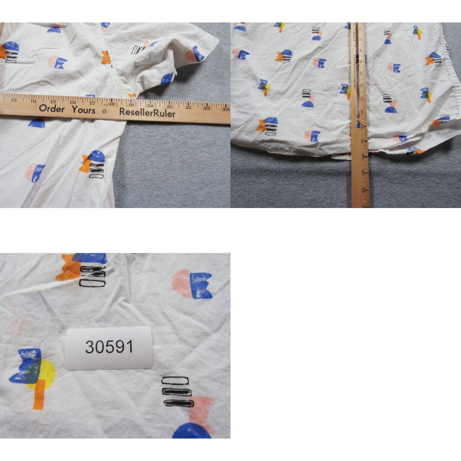 RVCA RVCA Shirt Mens Small White Button Down Short Sleeve Slim Fit Collared Surf Size US S / EU 44-46 / 1 - 8 Thumbnail