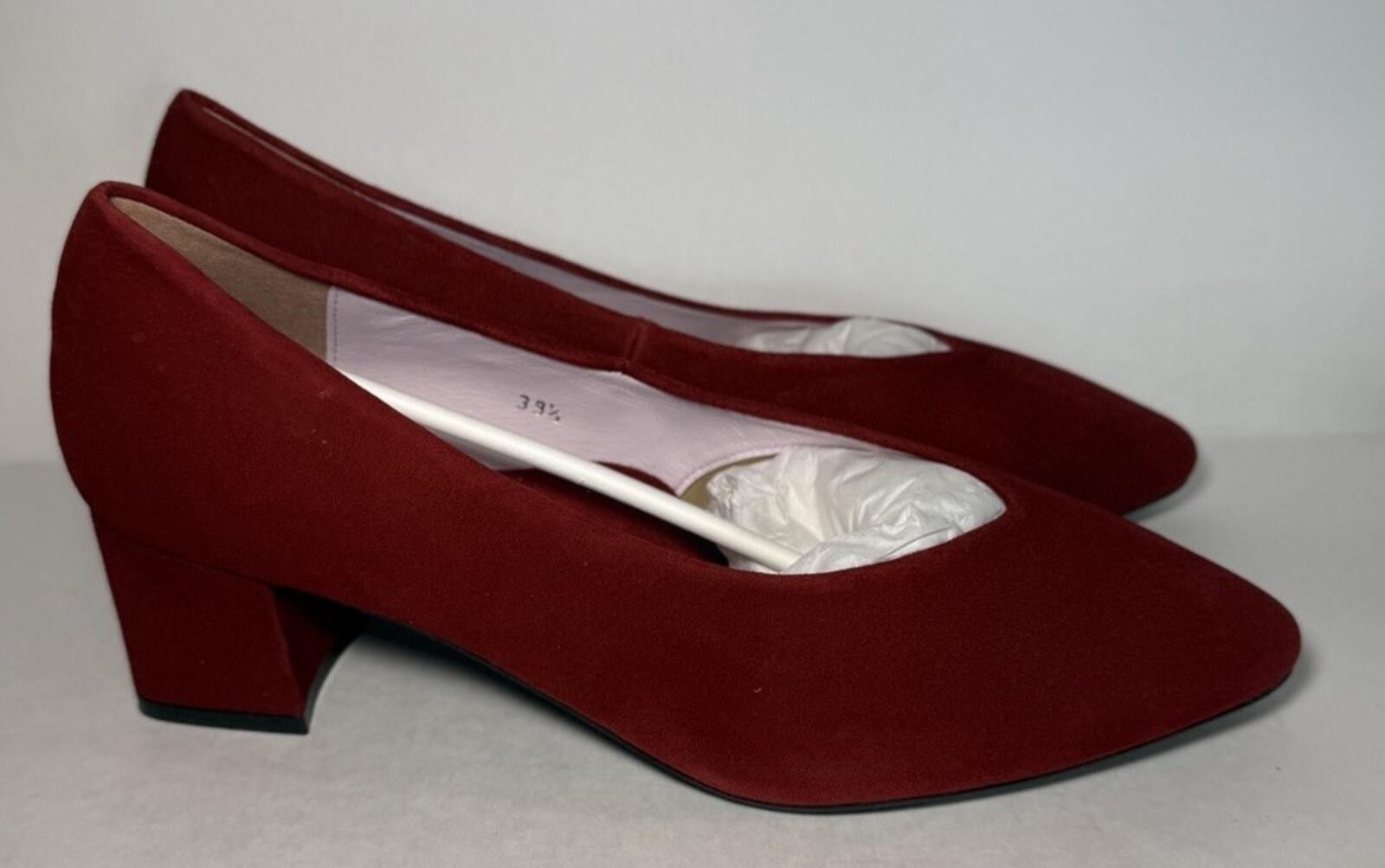 Other SOLE BLISS Ingrid Almond Toe Suede Block Heel Cherry Red Size US 8 / IT 38 - 3 Thumbnail