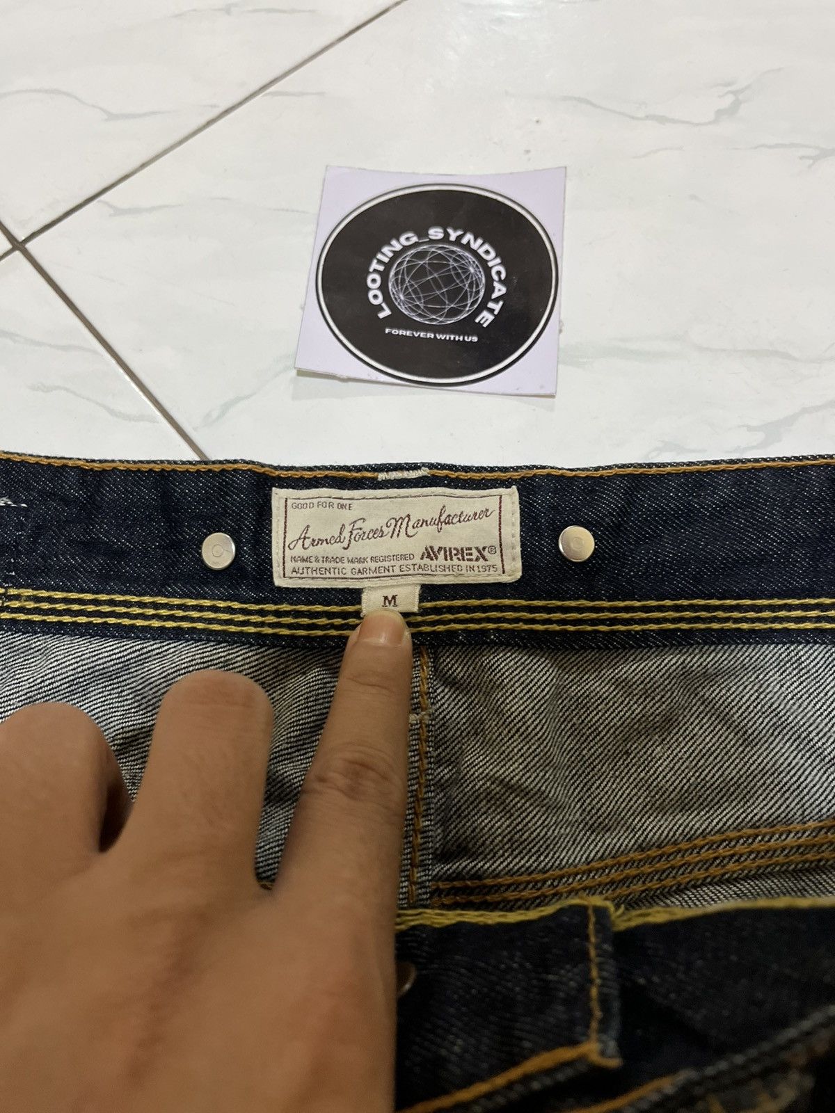 Avirex 🔥 Avirex Indigo Carpenter Denim Pants Size US 31 - 10 Thumbnail