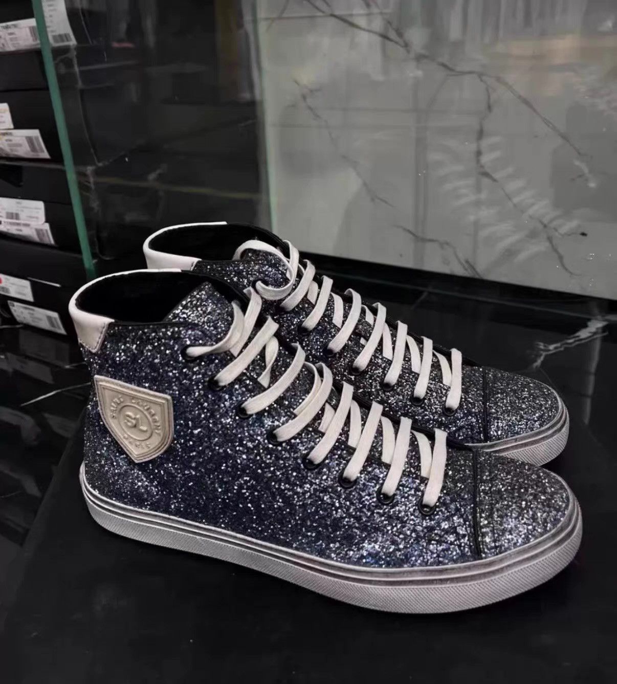 Saint Laurent Paris Saint Laurent Glitter Skate Sneakers Ｑ23 Size US 7 / EU 40 - 8 Thumbnail