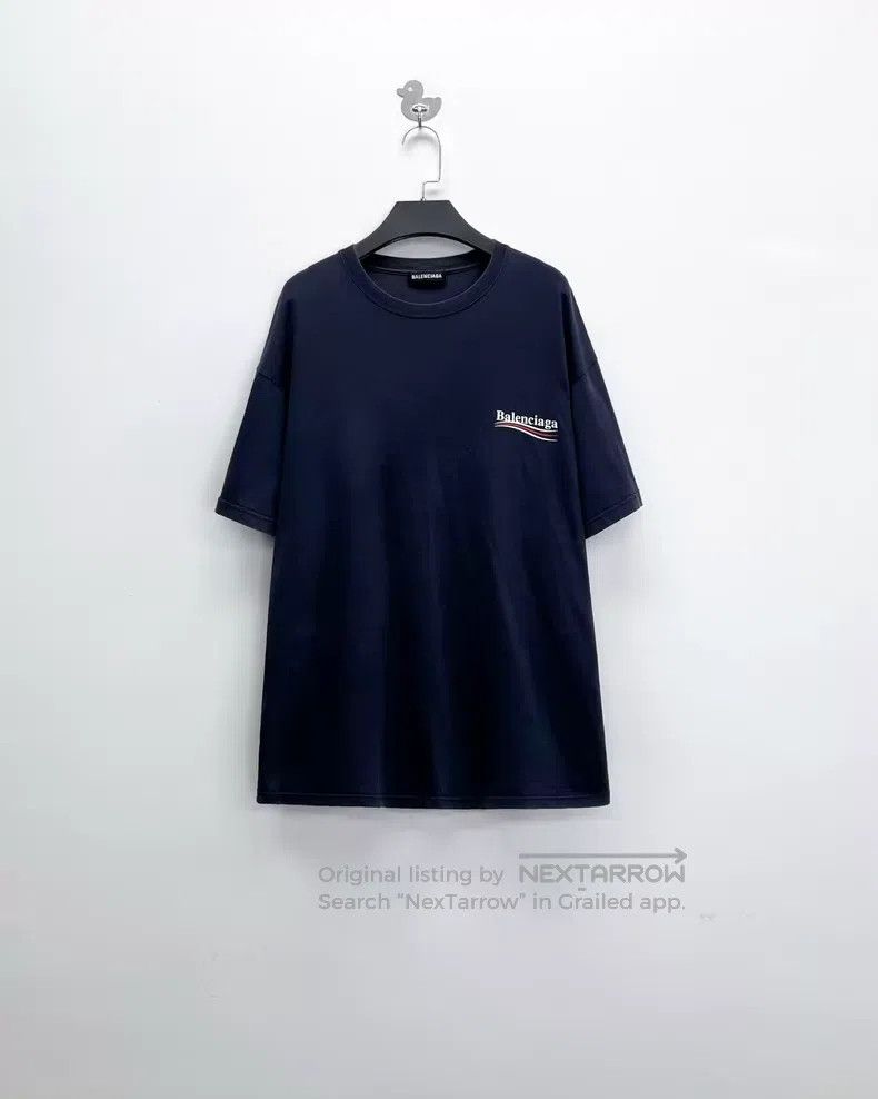 Balenciaga Balenciaga Navy Blue Coca-Cola Wave Front and Back Logo Sh Size US XS / EU 42 / 0 - 1 Thumbnail