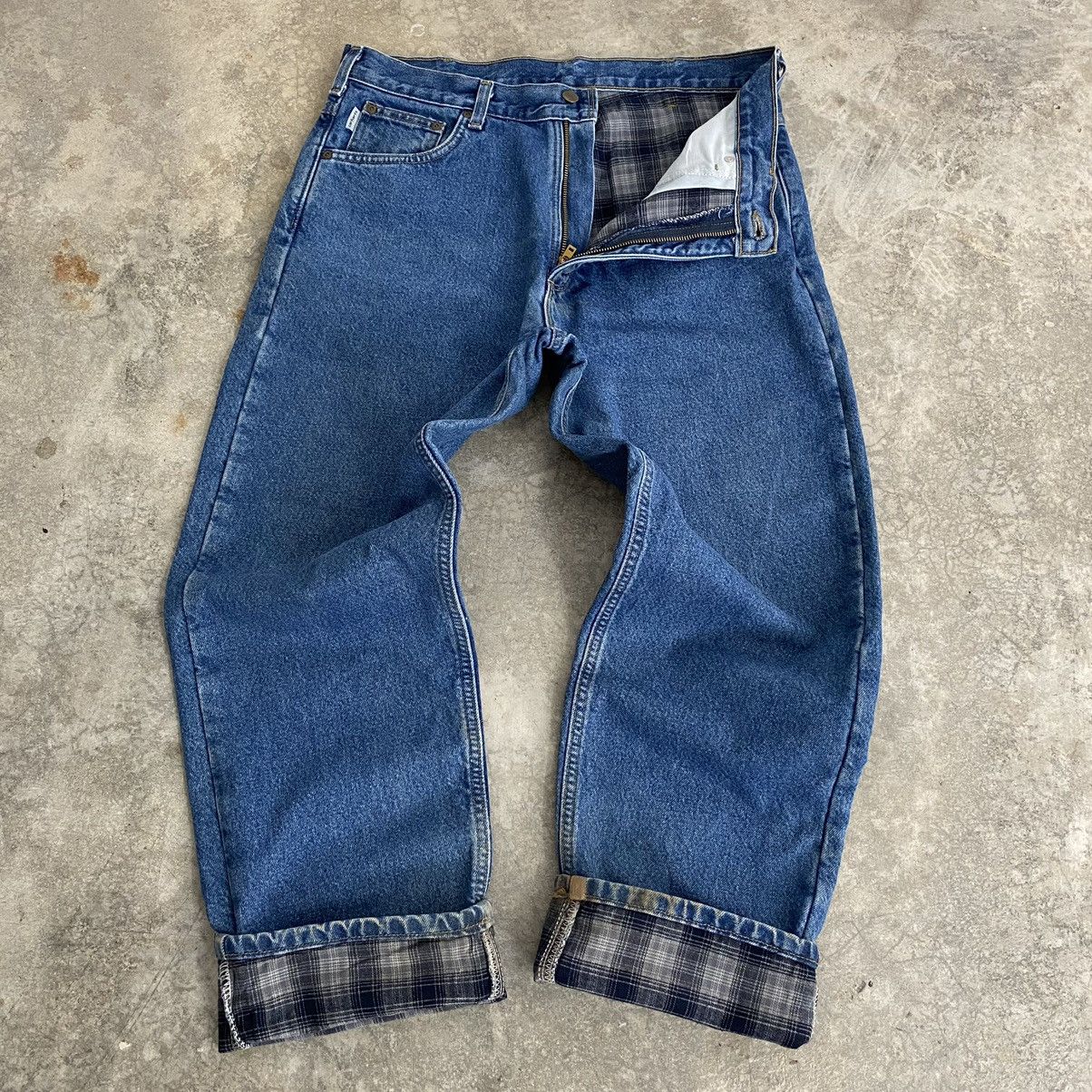 Carhartt VTG Carhartt Blanket Lined Relaxed Fit Denim Jeans Size US 34 / EU 50 - 1 Thumbnail