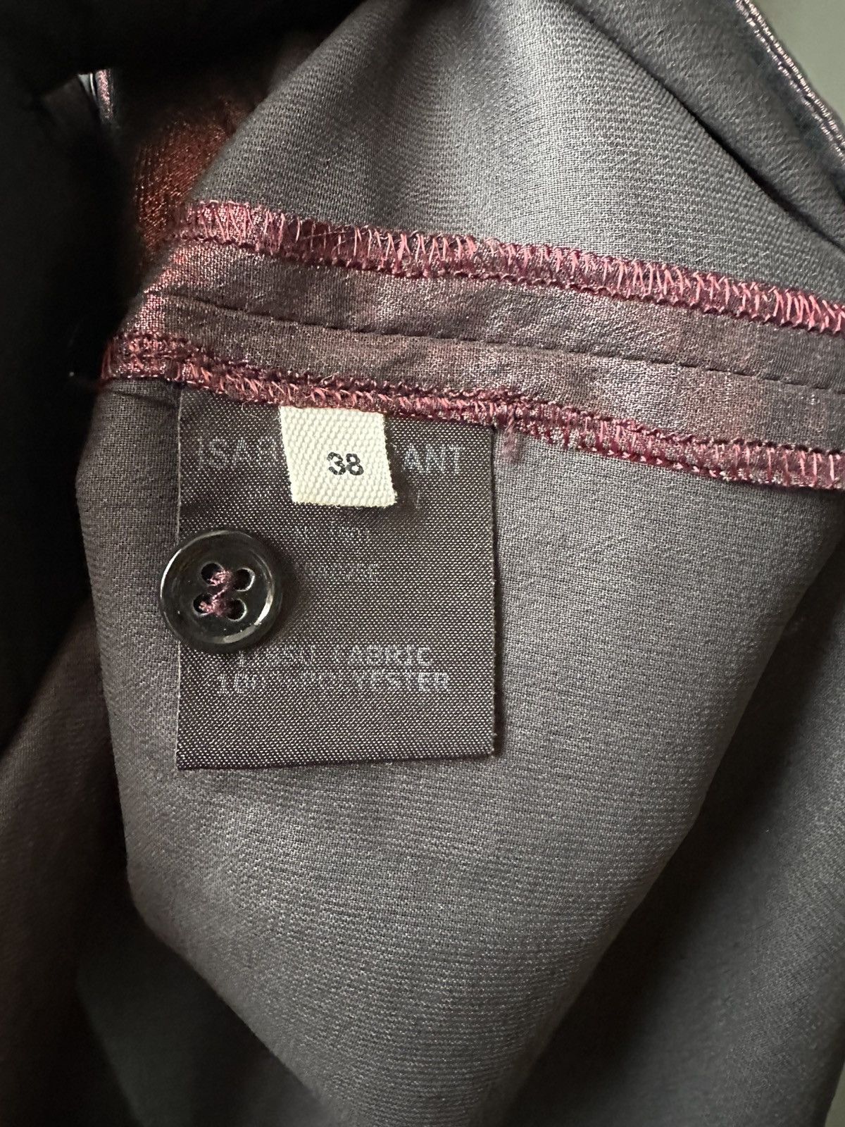 Isabel Marant Etoile Isabel Marant Etoile Bright Burgundy Shine Blouse Shirt Size S / US 4 / IT 40 - 8 Thumbnail