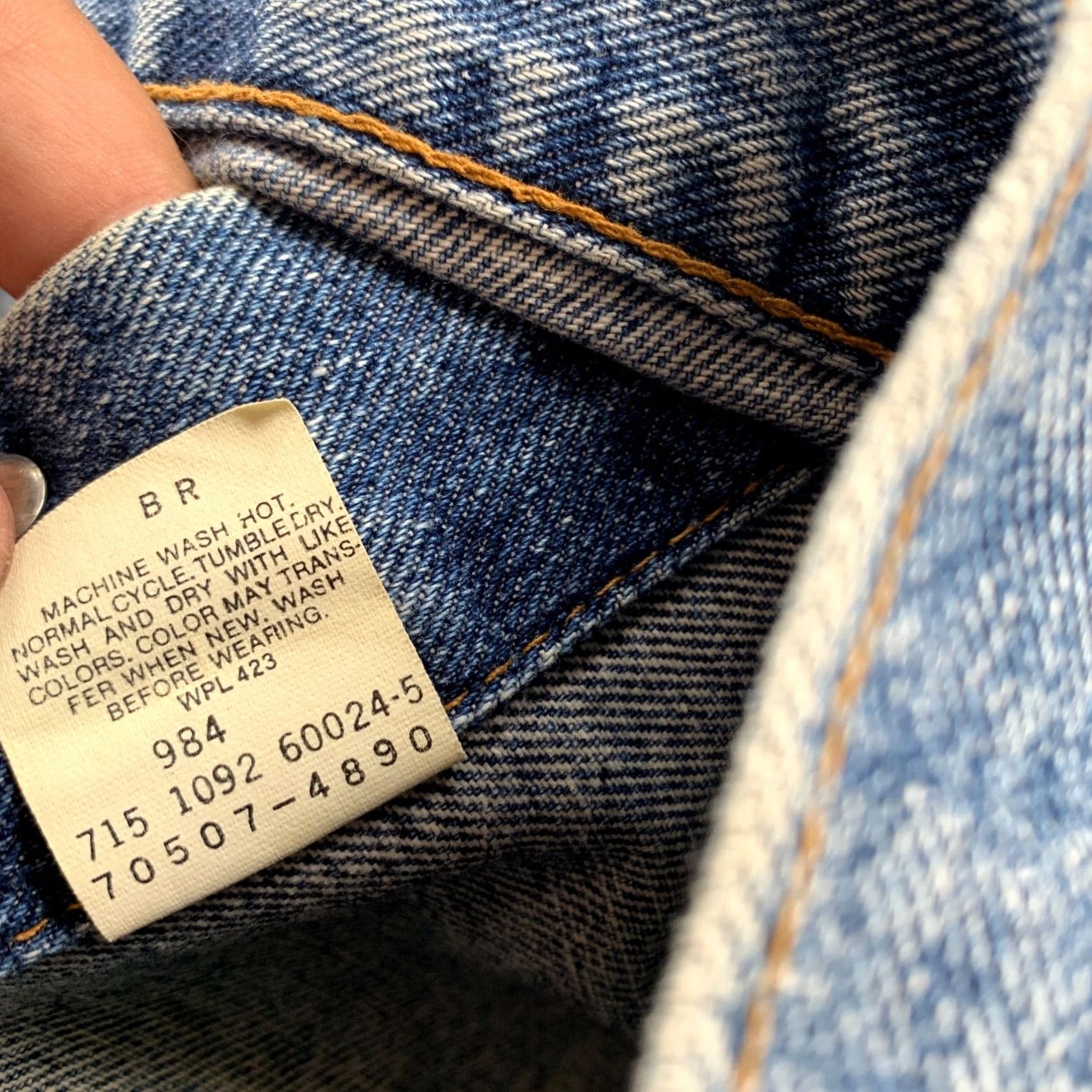 Levi's VINTAGE Levi's Denim Trucker Jacket Mens Large Button Mad In USA 25x26.5 90s Trucker Jacket Blue Jeans Size US 33 - 4 Thumbnail