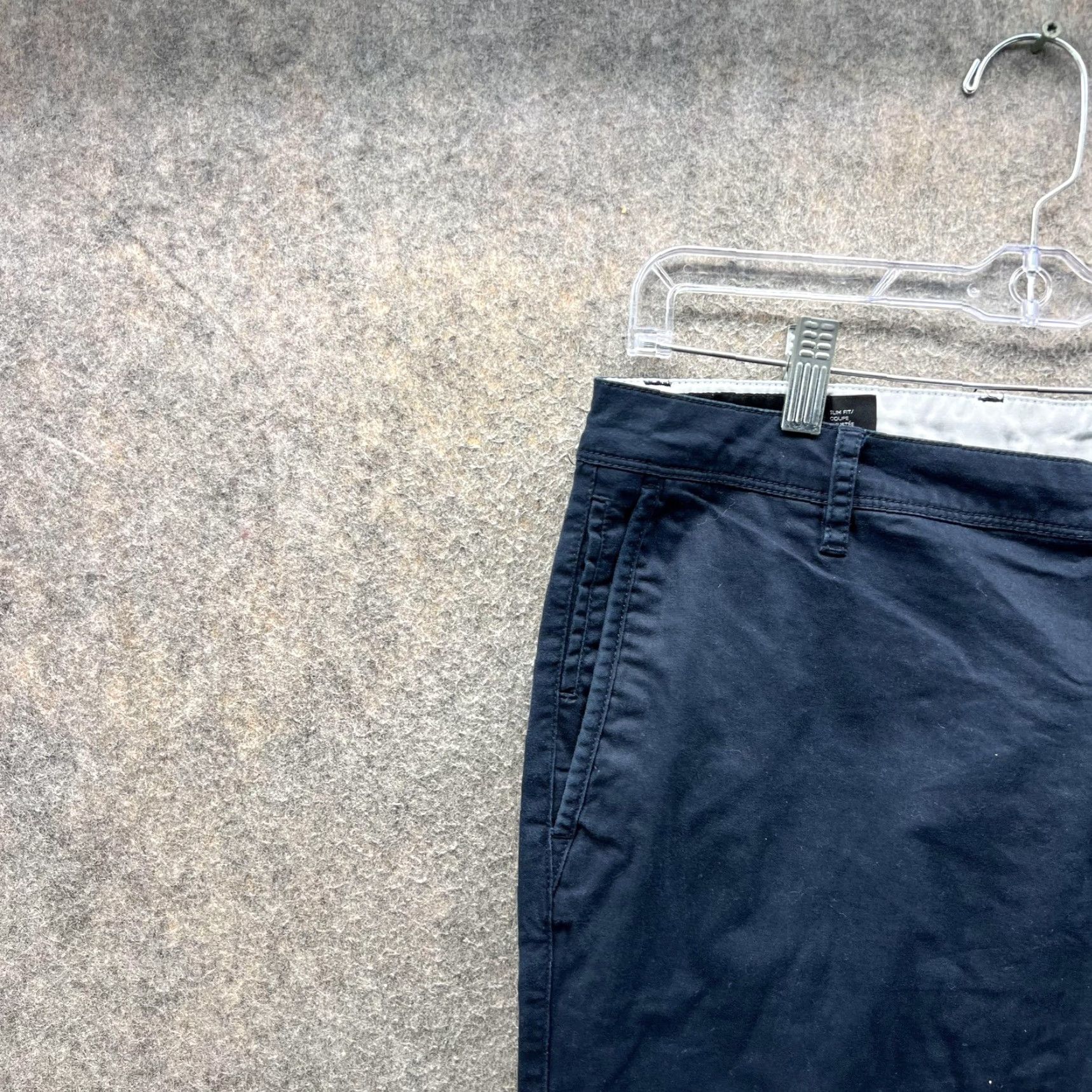Armani Exchange Armani Exchange Pants Mens 33R Navy Chino Slim Fit Stretch Flat Front Casual Size US 33 - 5 Thumbnail