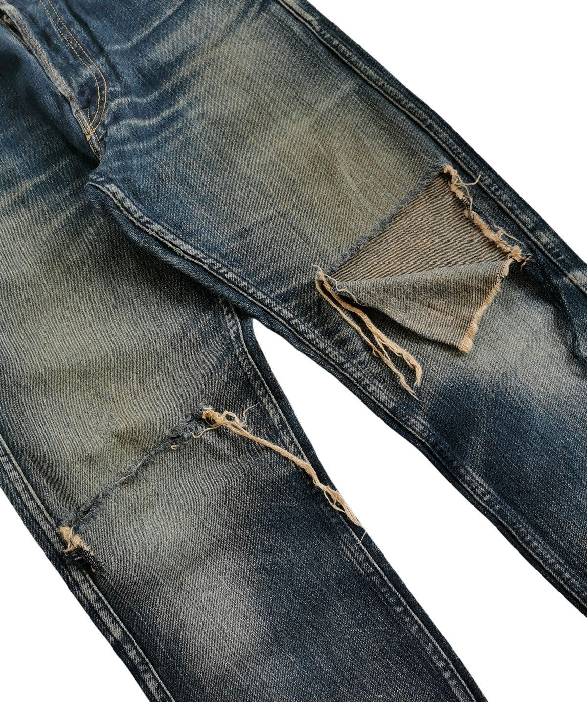 Evisu Evisu Genes Osaka Distressed Seagull Denim Vintage Wash Size US 31 - 6 Thumbnail