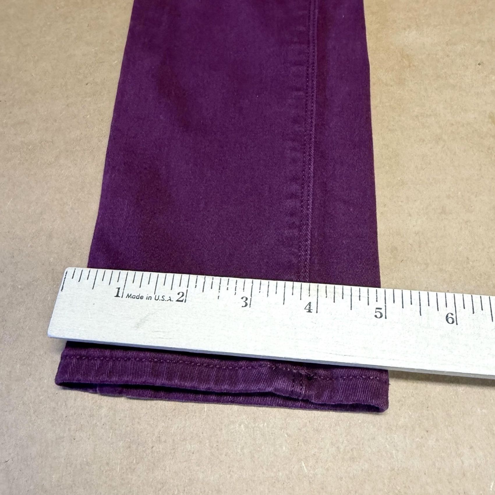 Express Express Pants Womens 0 Purple Skinny Ankle Legging Stretch Denim Mid Rise Size 25" / US 0 / IT 36 - 2 Thumbnail