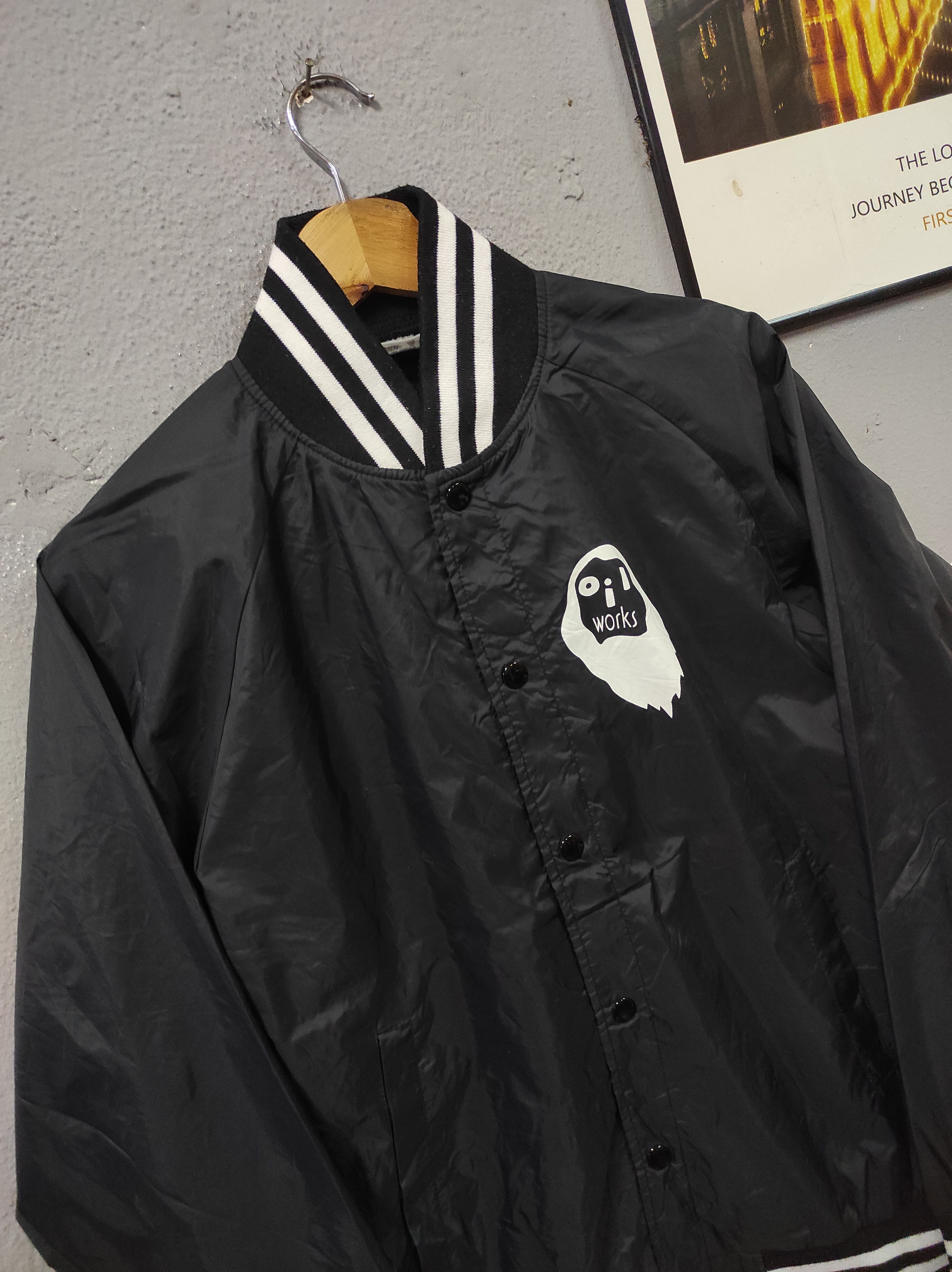 Japanese Brand OIL WORKS DEF JAP VARSITY JACKET BUTTON Size US S / EU 44-46 / 1 - 3 Thumbnail