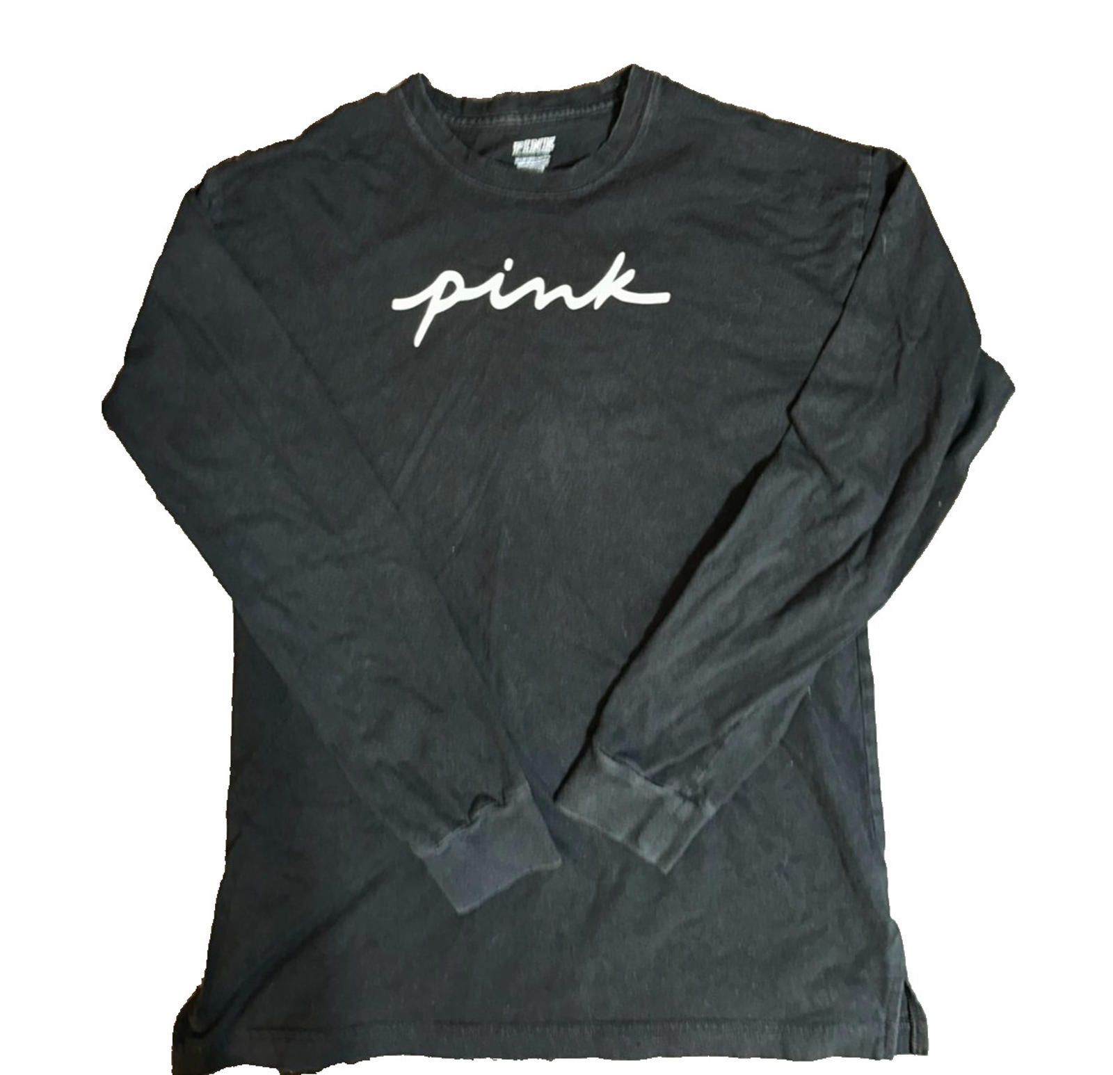 Pink PINK by VS Black Long Sleeve Tee – XS Size XS / US 0-2 / IT 36-38 - 2 Thumbnail