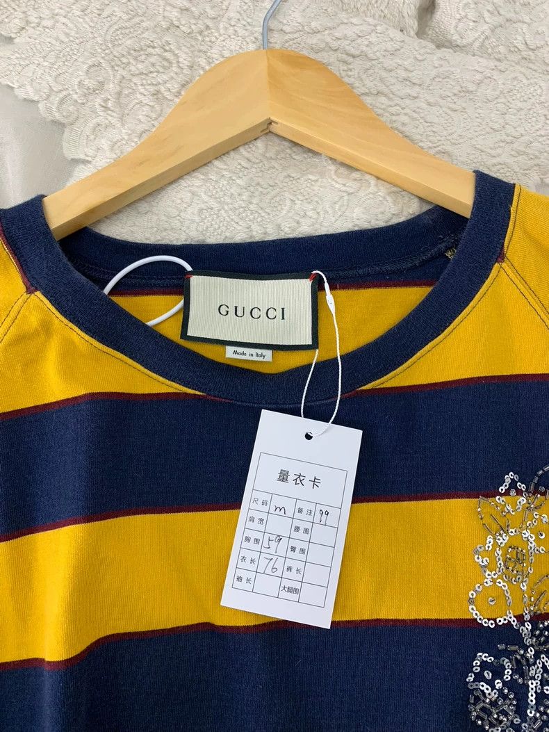 Gucci Gucci Striped crystal pattern short sleeves 2502-Nextarrow Size US M / EU 48-50 / 2 - 3 Thumbnail