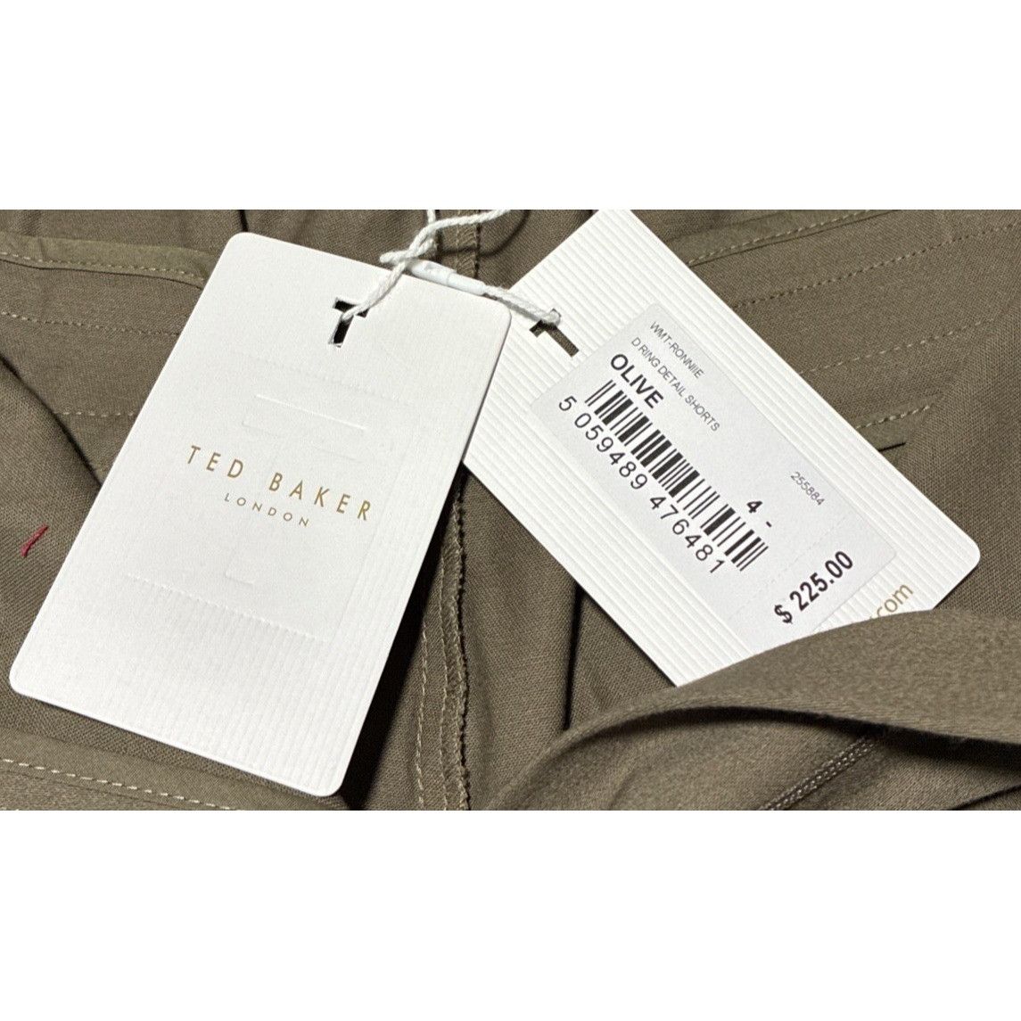 Ted Baker NWT Ted Baker RONNIIE Olive D-Ring Detail High-Waisted Short Size 27" / US 4 / IT 40 - 9 Thumbnail