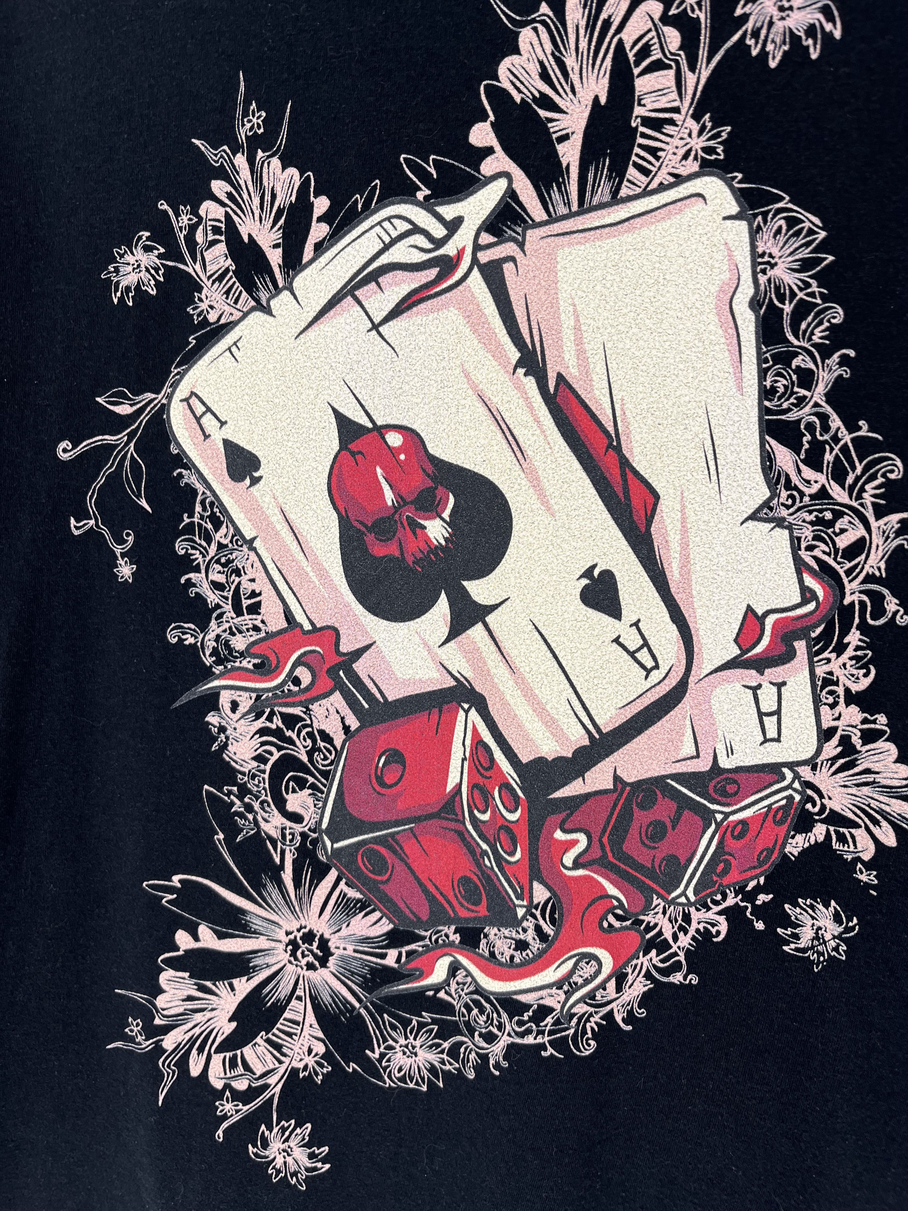 Band Tees Vintage Y2K lucky t-shirt aces with skulls casino style Size M / US 6-8 / IT 42-44 - 7 Thumbnail