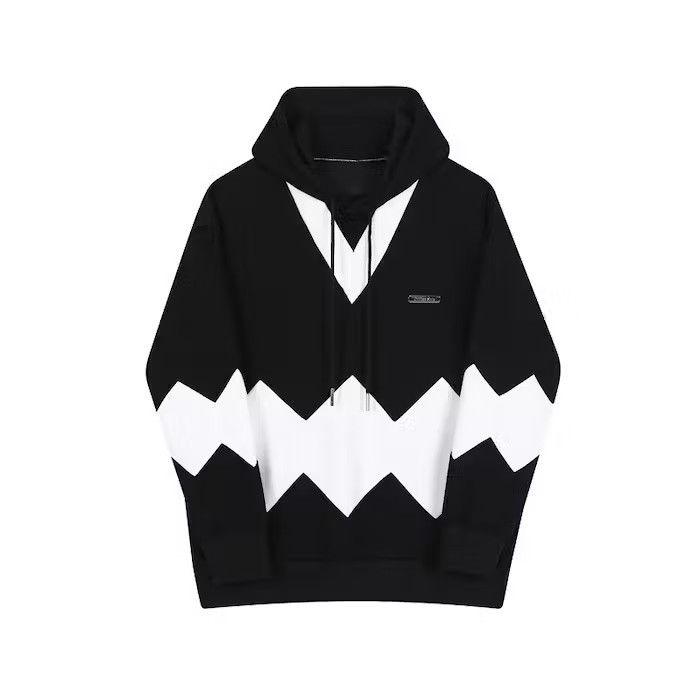 Japanese Brand Zig Zag Two Tone Hoodie Size US M / EU 48-50 / 2 - 2 Thumbnail