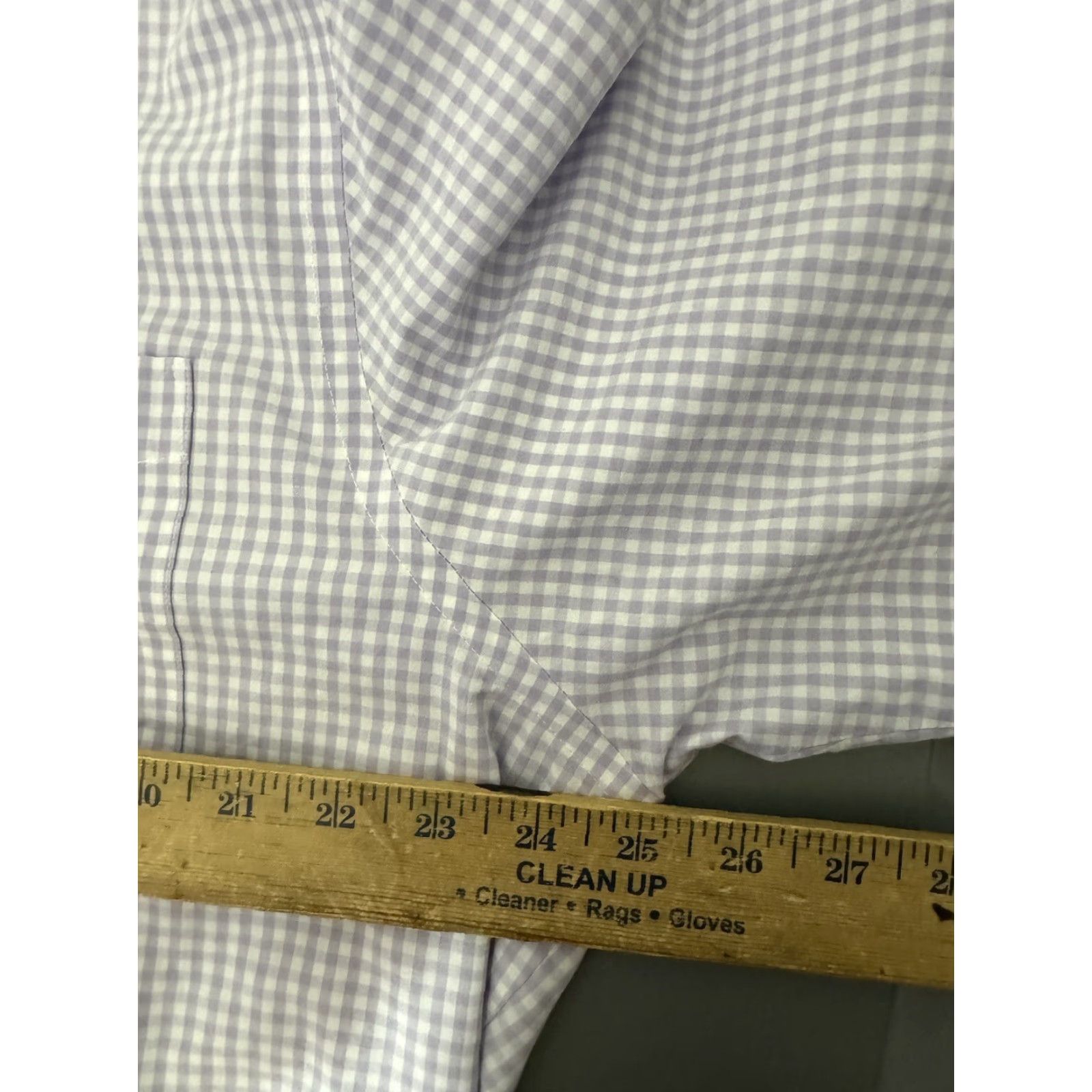 Croft & Barrow Croft & Barrow Shirt Men's XL Purple White Gingham Easy Care Button Up Size US XL / EU 56 / 4 - 5 Thumbnail
