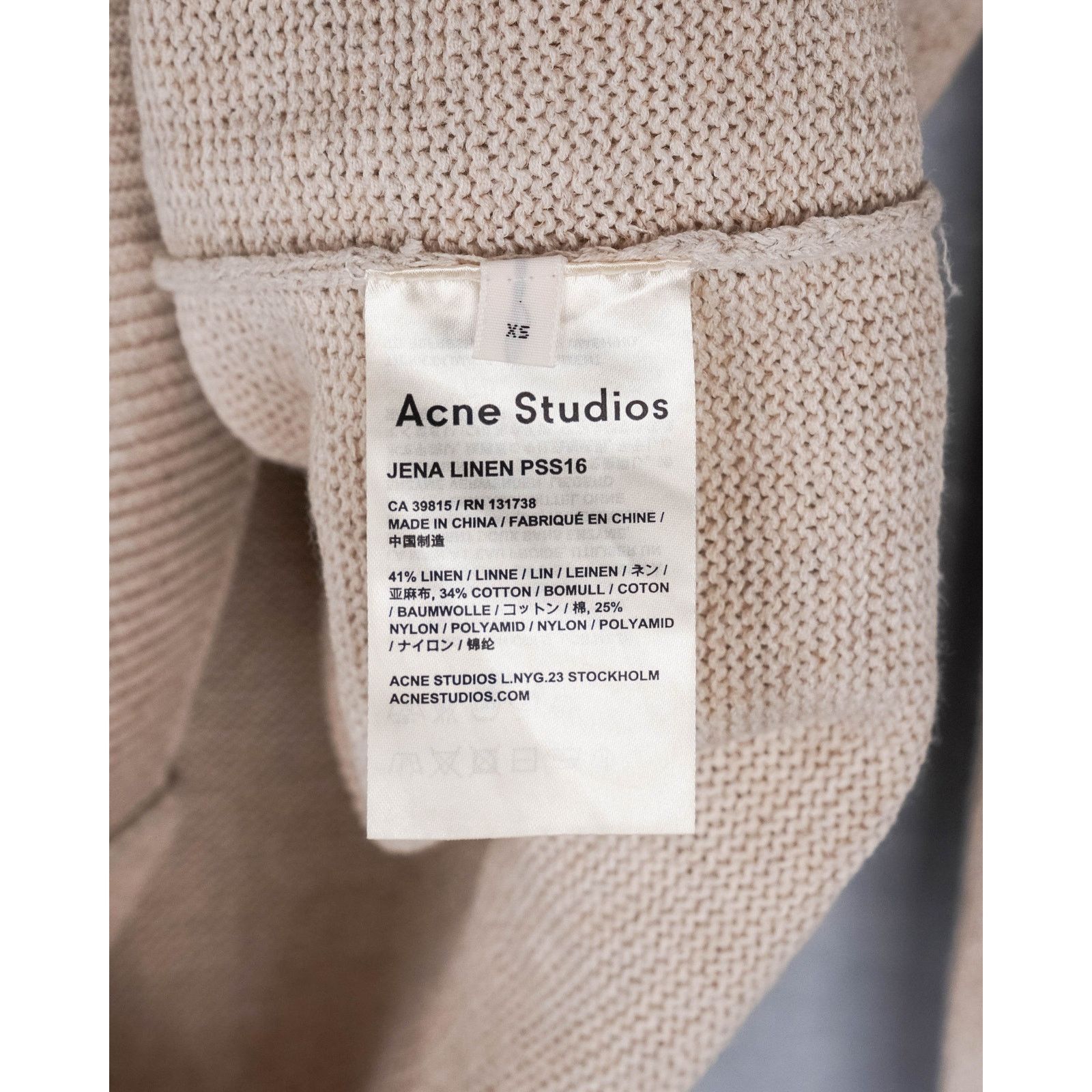 Acne Studios Acne studios jena linen blend beige crewneck knit sweater Size US XS / EU 42 / 0 - 9 Thumbnail