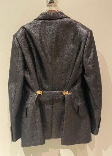 Tom Ford o1w1db10225 GI2945 Blazer in Metallic Black Size XS / US 0-2 / IT 36-38 - 2 Thumbnail