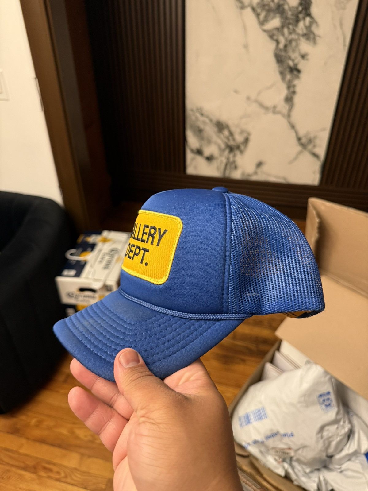 Gallery Dept. GALLERY DEPT “PATCH LOGO TRUCKER HAT” PURPLE NWT *RARE* Size ONE SIZE - 4 Thumbnail