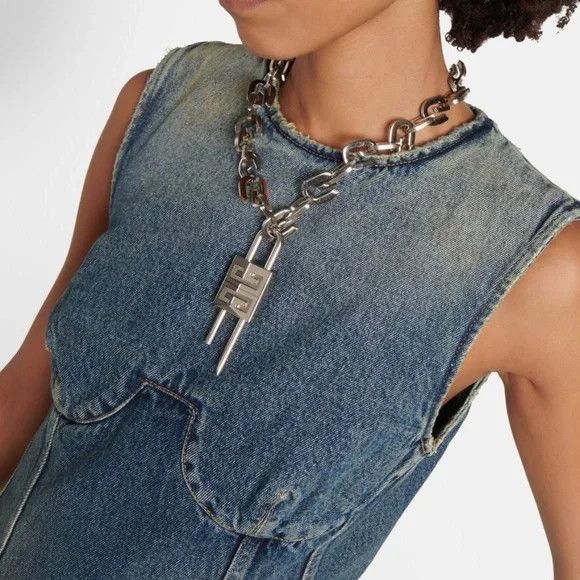 Givenchy GIVENCHY Denim Mini Dress - MILITARY BLUE - NEW WITH TAGS Size M / US 6-8 / IT 42-44 - 8 Thumbnail