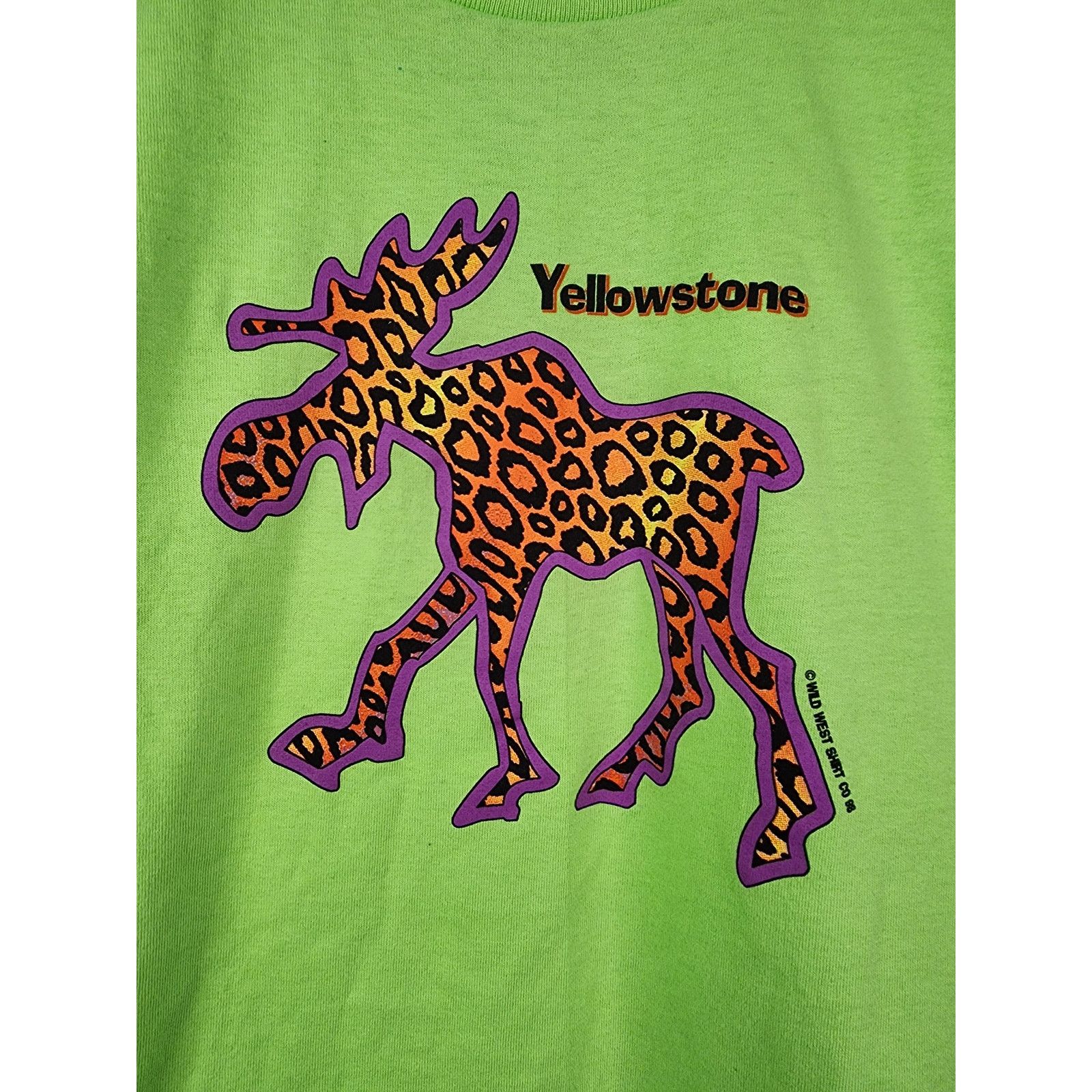 Anvil × Vintage Vintage Yellowstone Moose Shirt Print Animal 90s T-shirt Tee Size US L / EU 52-54 / 3 - 2 Thumbnail