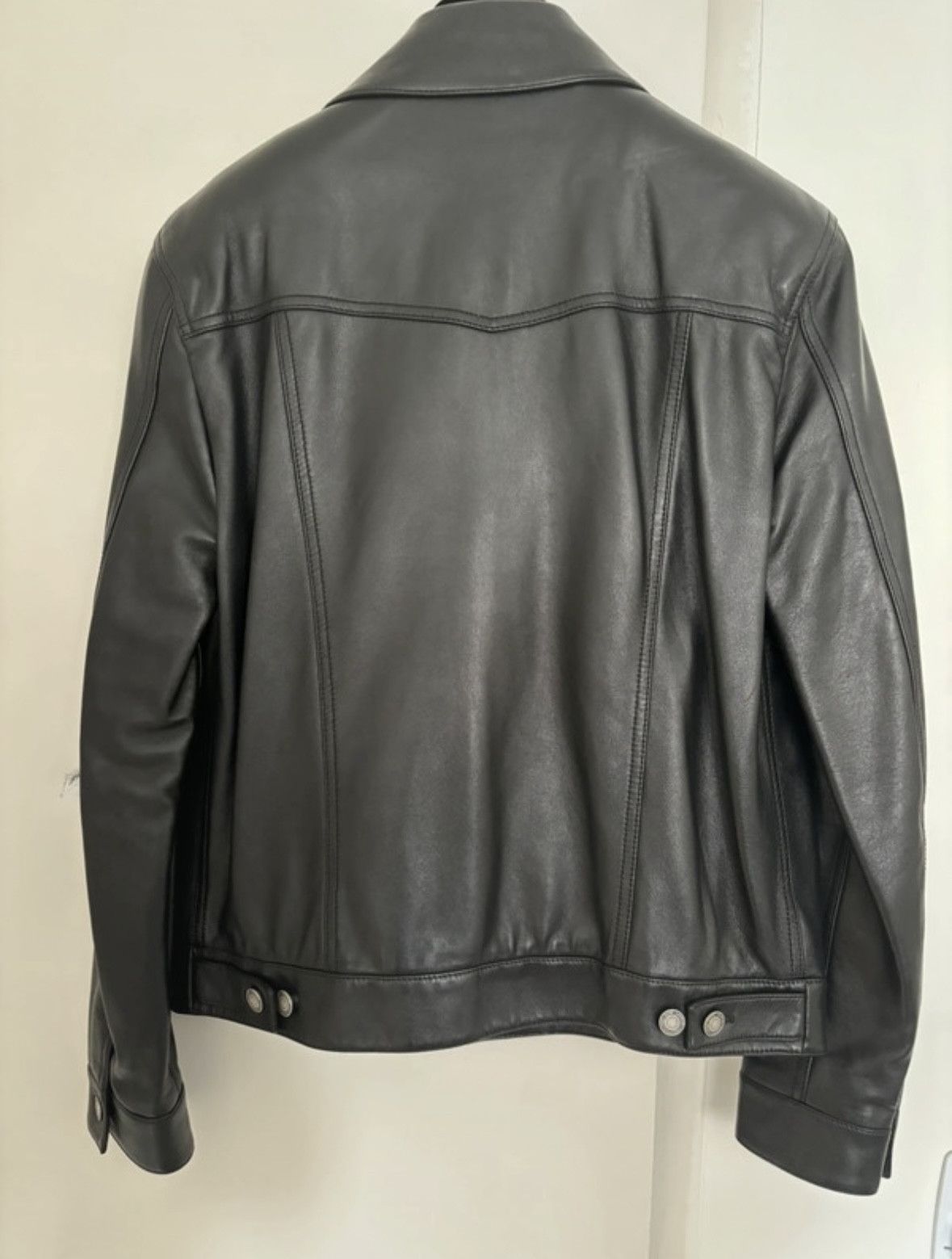 Saint Laurent Paris Leather trucker jacket Size US S / EU 44-46 / 1 - 3 Thumbnail